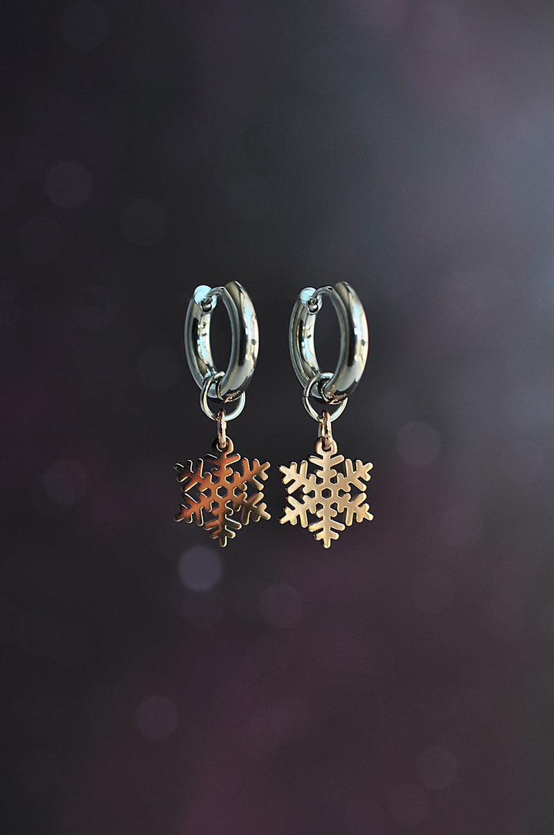 SNOWFLAKE mini hoops / SNOWFLAKE mini ringovi