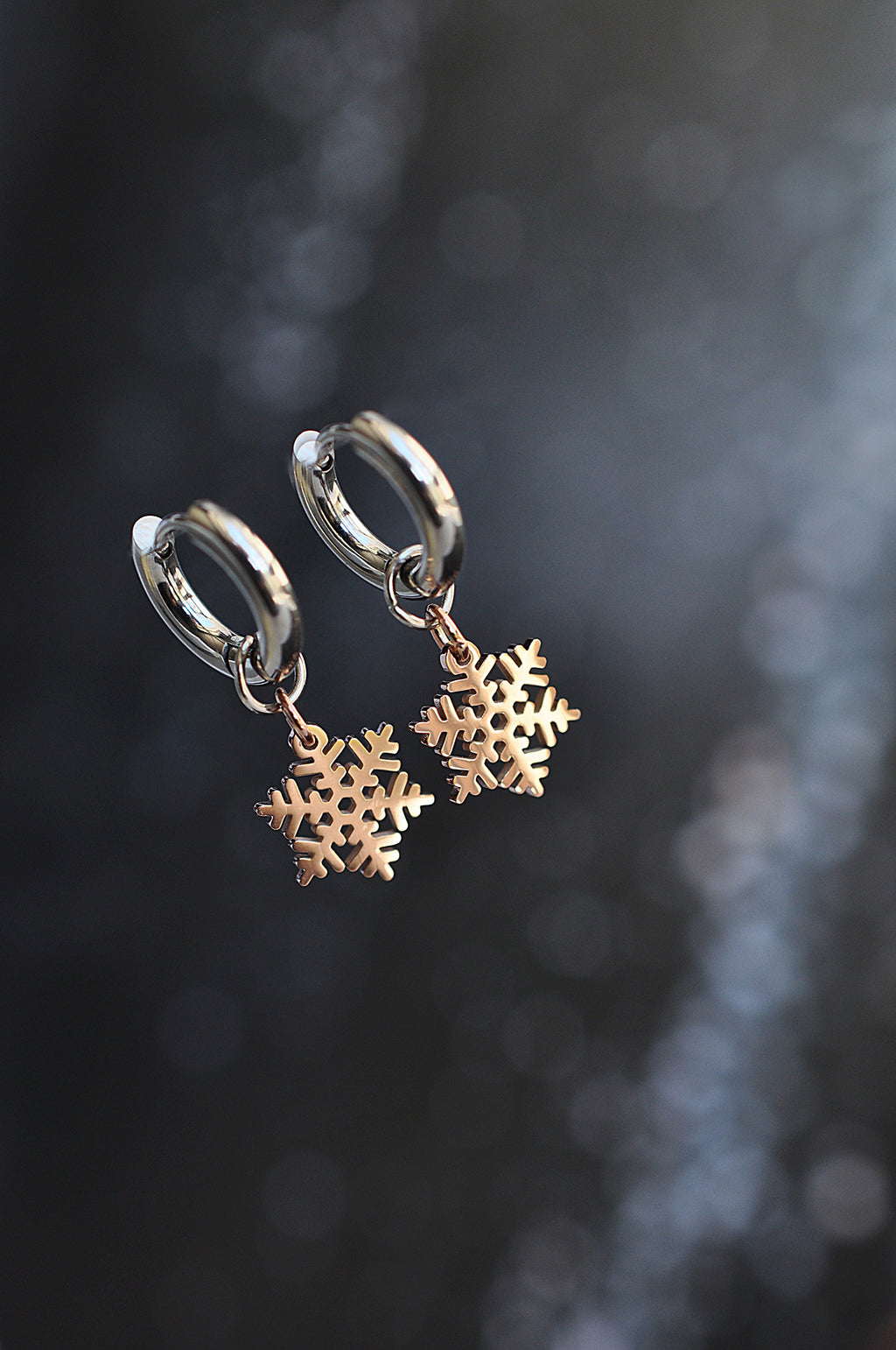 SNOWFLAKE mini hoops / SNOWFLAKE mini ringovi