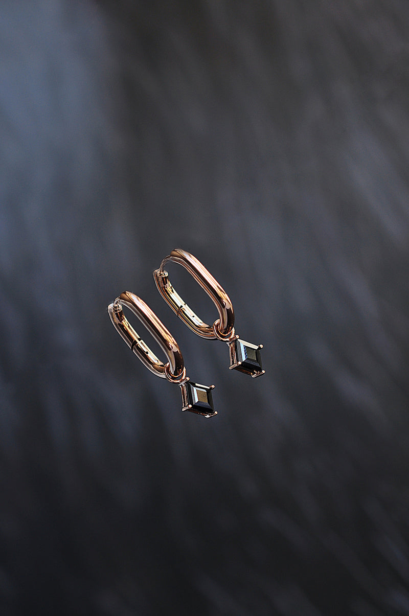 BLACK ROCK statement oval hoop / BLACK ROCK statement ovalni ringovi