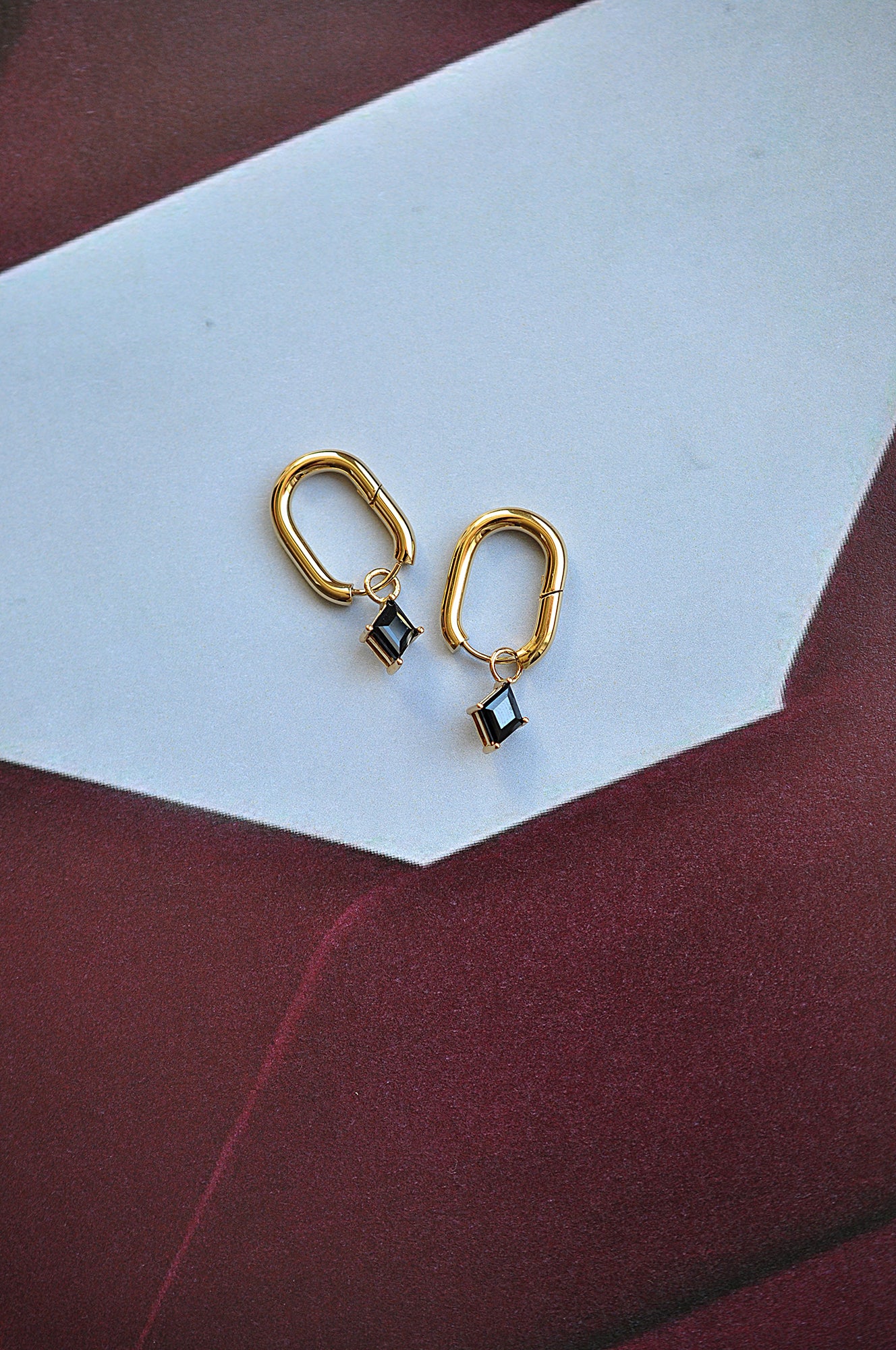 BLACK ROCK statement oval hoop / BLACK ROCK statement ovalni ringovi