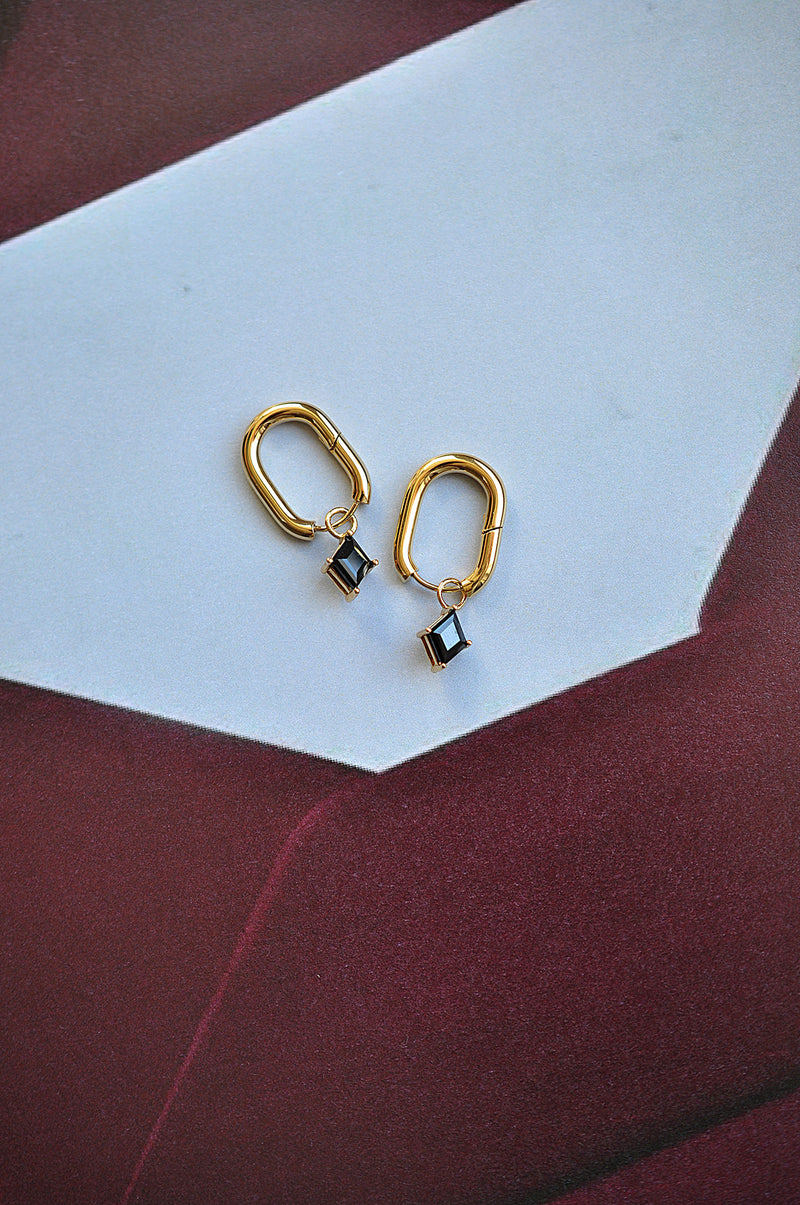 BLACK ROCK statement oval hoop / BLACK ROCK statement ovalni ringovi