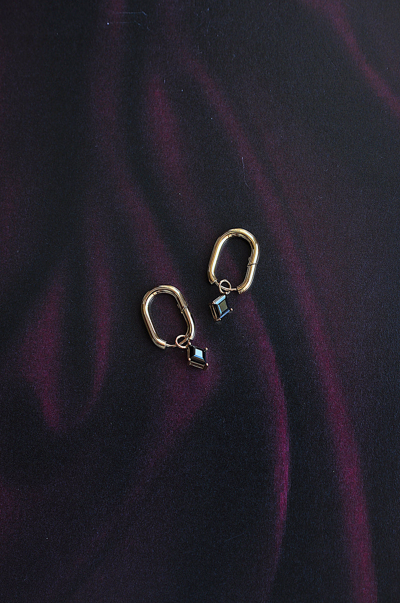 BLACK ROCK statement oval hoop / BLACK ROCK statement ovalni ringovi