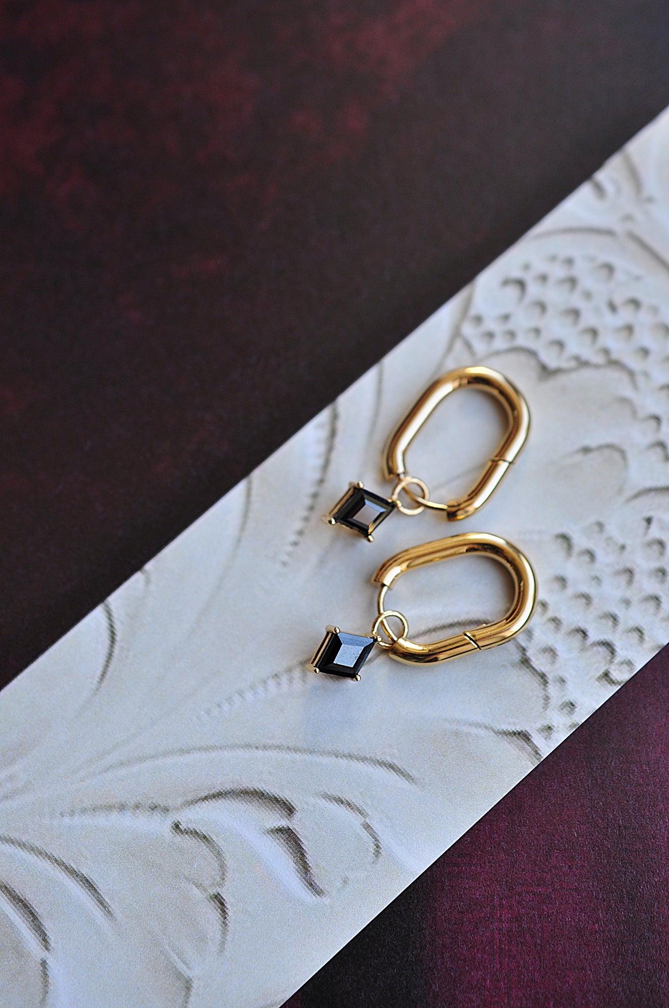 BLACK ROCK statement oval hoop / BLACK ROCK statement ovalni ringovi