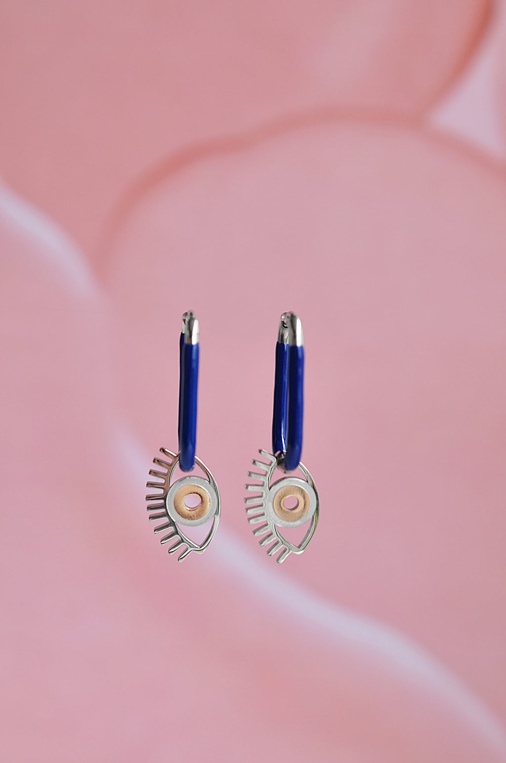 DESERT EYE blue oval hoops
