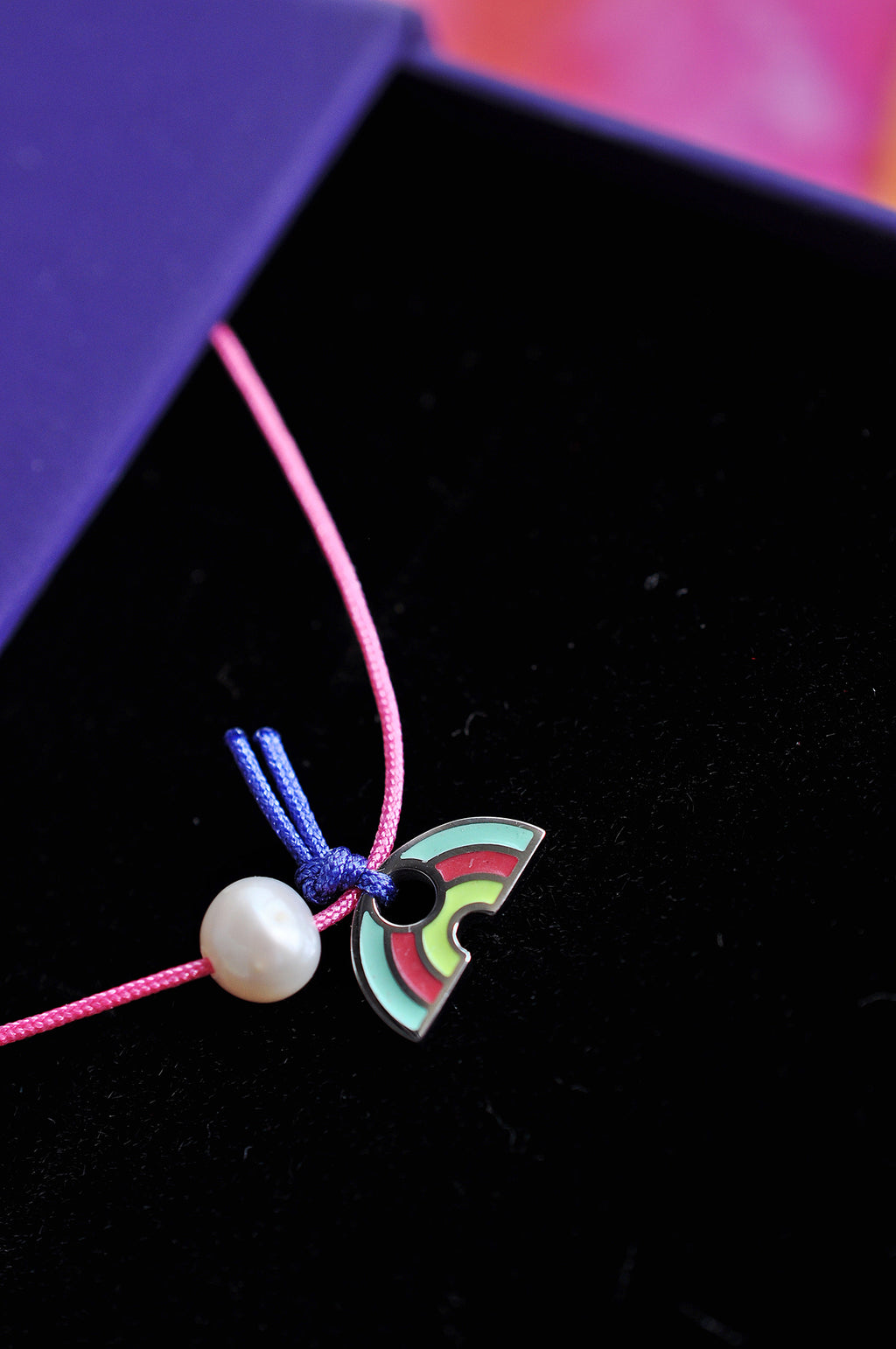 RAINBOW SANGRIA string choker necklace / RAINBOW SANGRIA ogrlica uz vrat