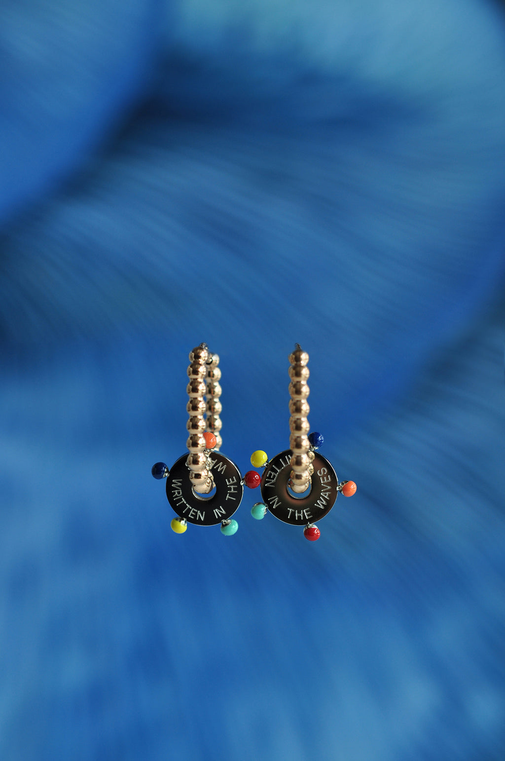 WRITTEN IN THE WAVES dot oval hoops / WRITTEN IN THE WAVES dot ovalni ringovi