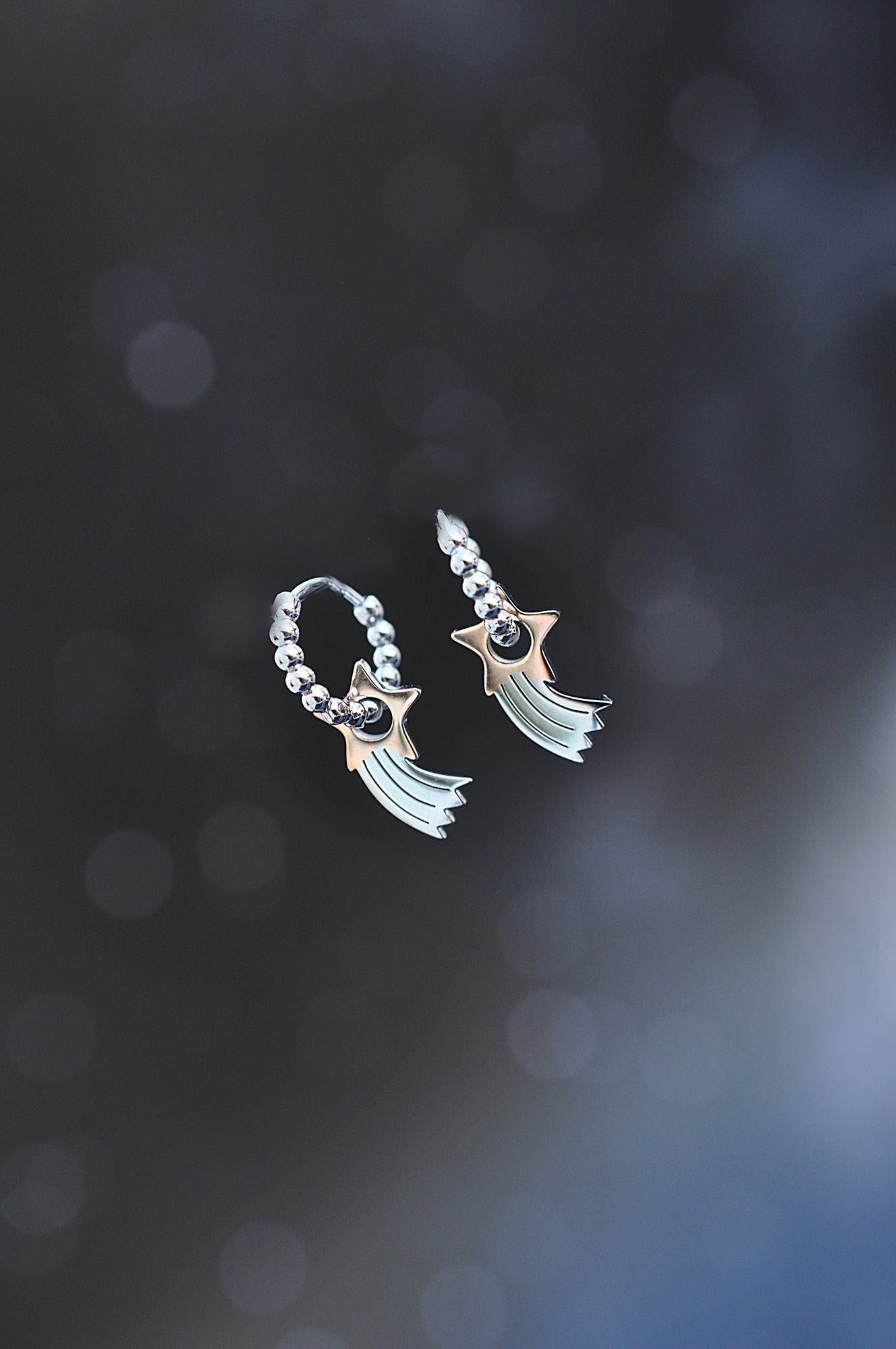 SHOOTING STAR mini dot hoops / SHOOTING STAR mini dot ringovi