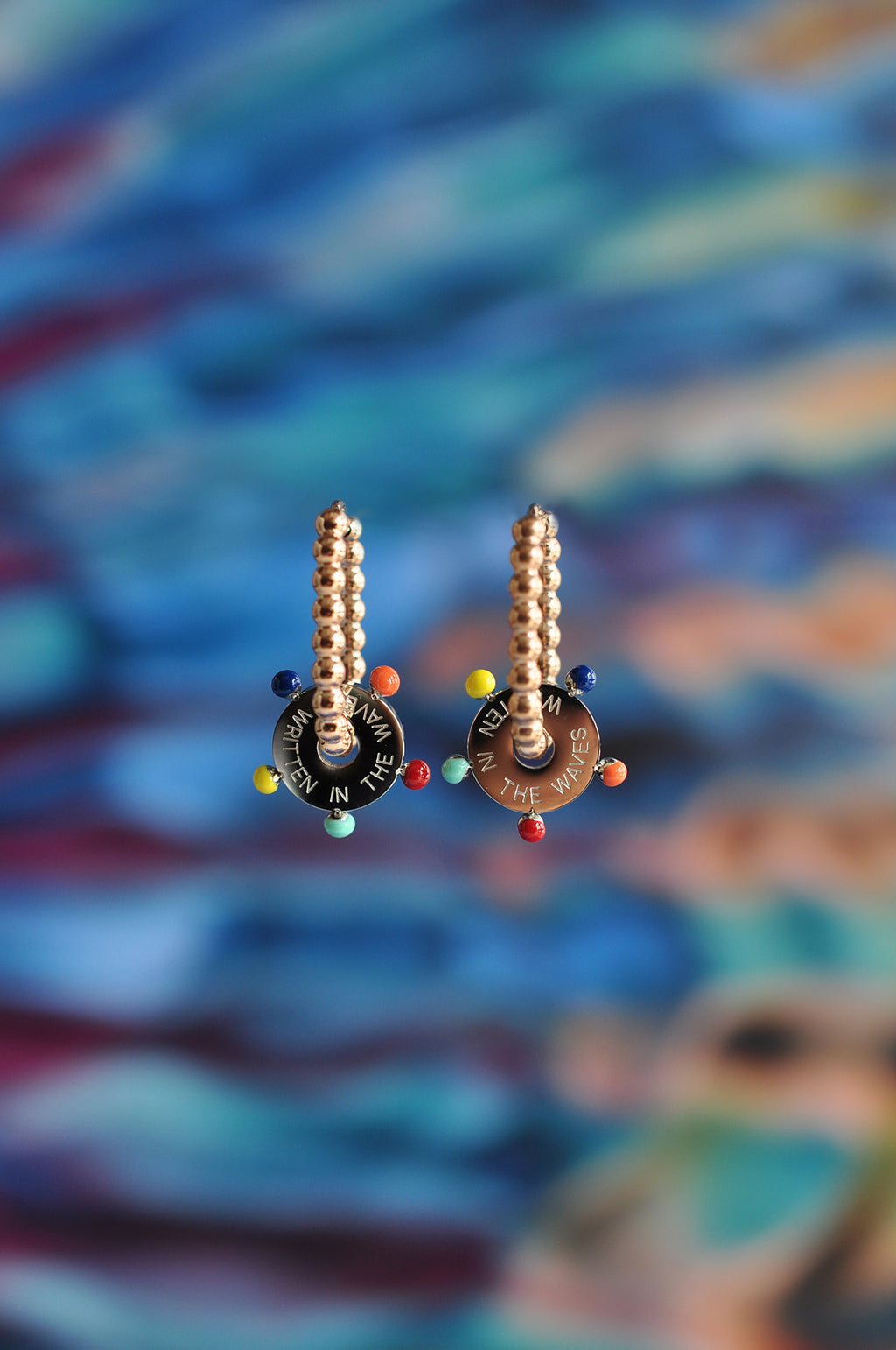 WRITTEN IN THE WAVES dot oval hoops / WRITTEN IN THE WAVES dot ovalni ringovi