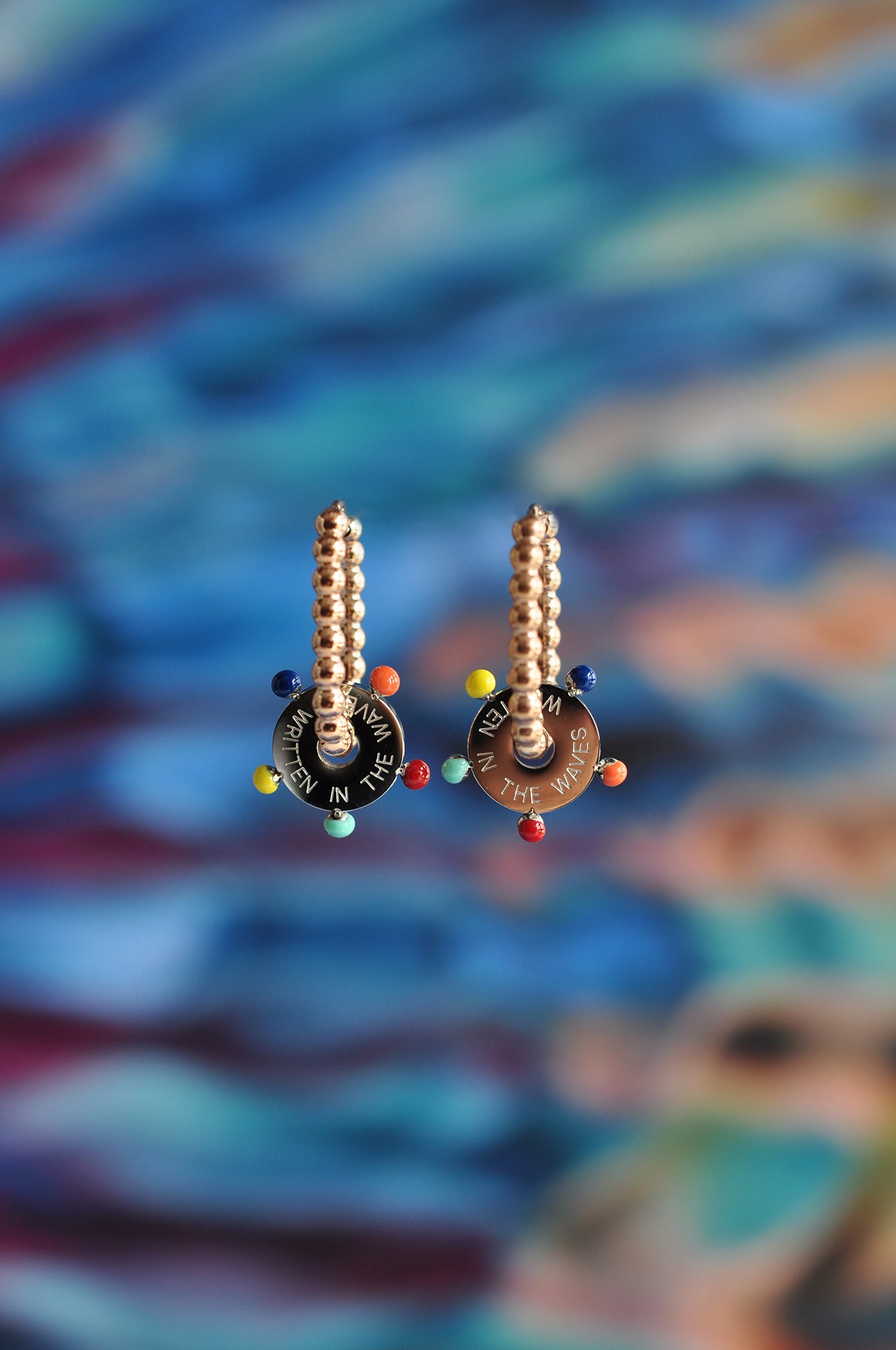 WRITTEN IN THE WAVES dot oval hoops / WRITTEN IN THE WAVES dot ovalni ringovi