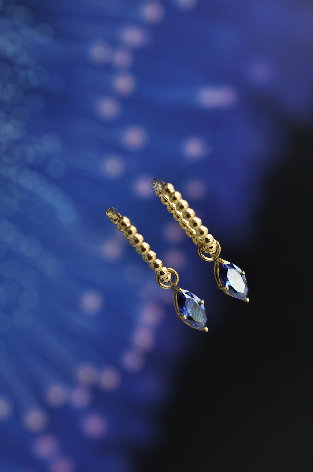 BLUE ROCK oval drop hoops / BLUE ROCK dot ovalni ringovi