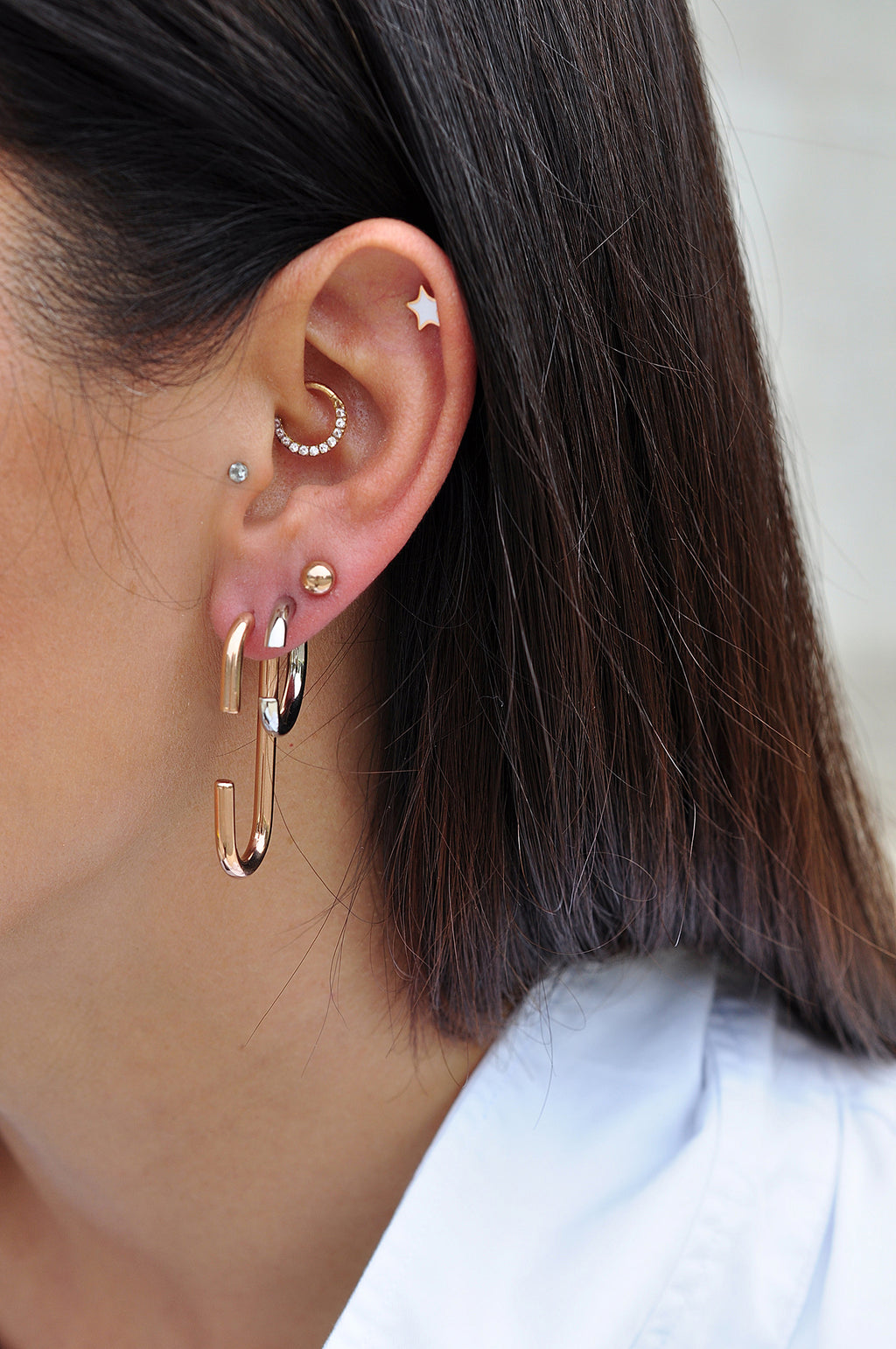 WHITE CLOUDS stud earrings / WHITE CLOUDS stud naušnice