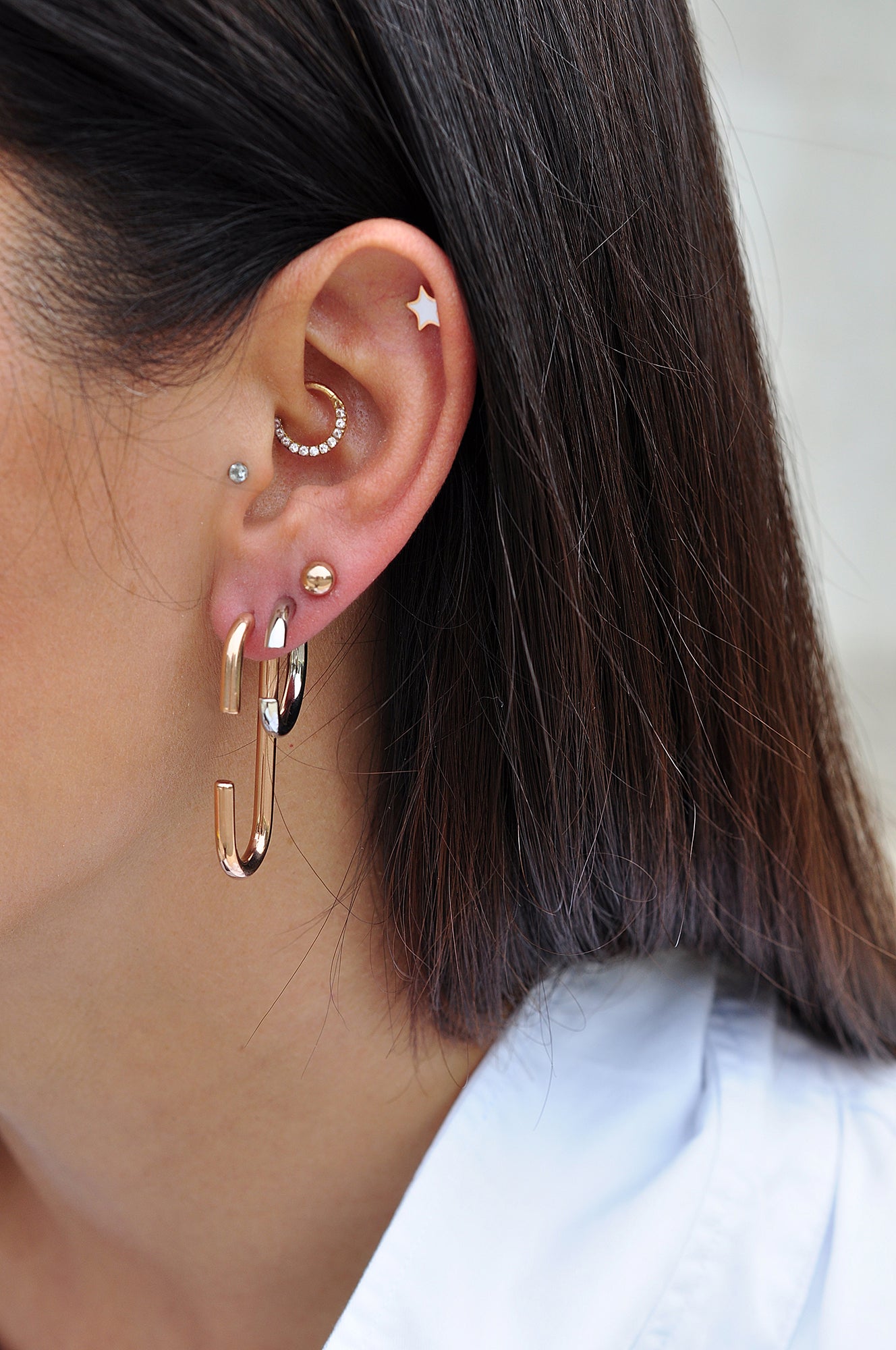 WHITE CLOUDS stud earrings / WHITE CLOUDS stud naušnice
