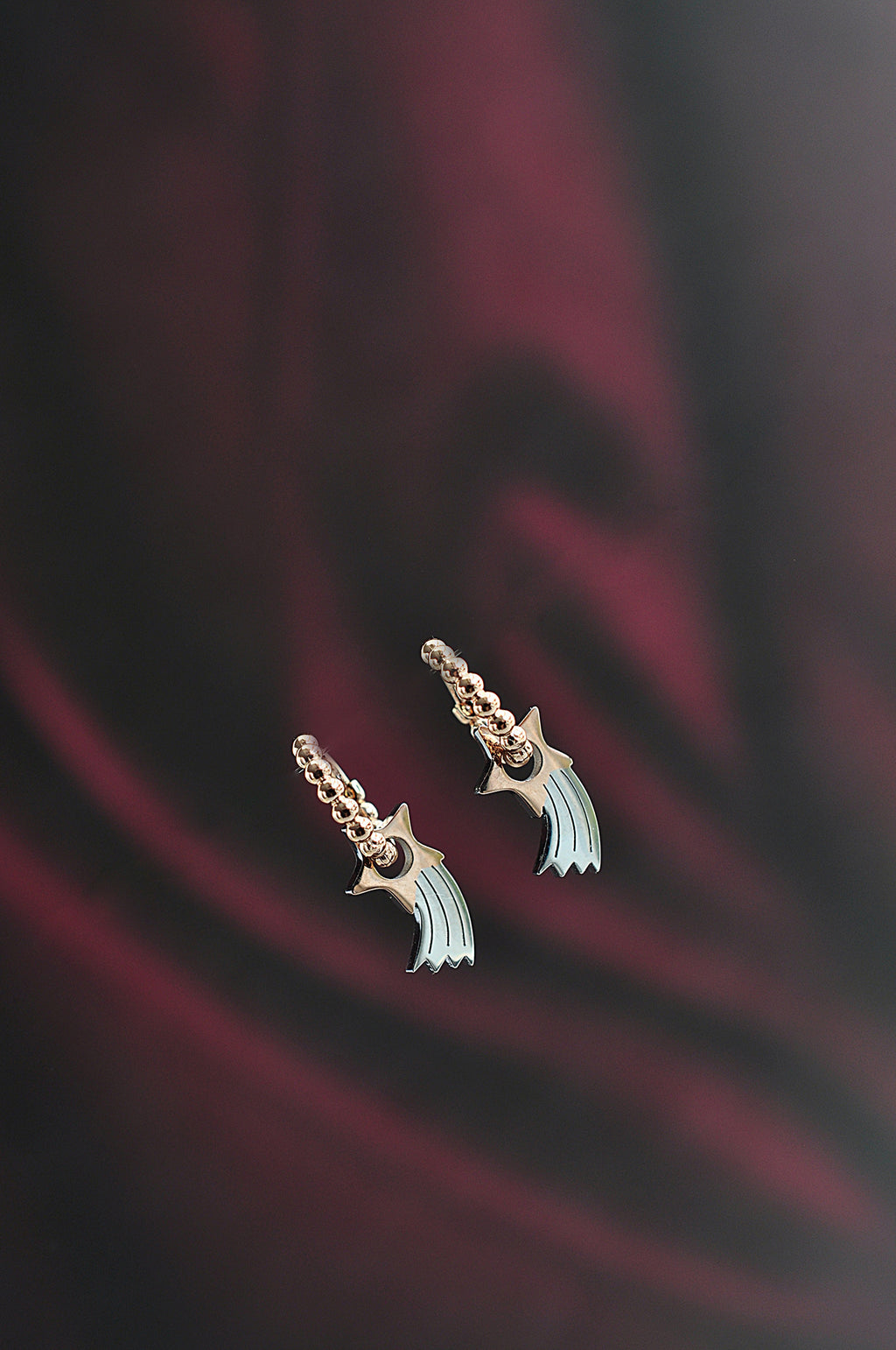 SHOOTING STAR mini dot hoops / SHOOTING STAR mini dot ringovi