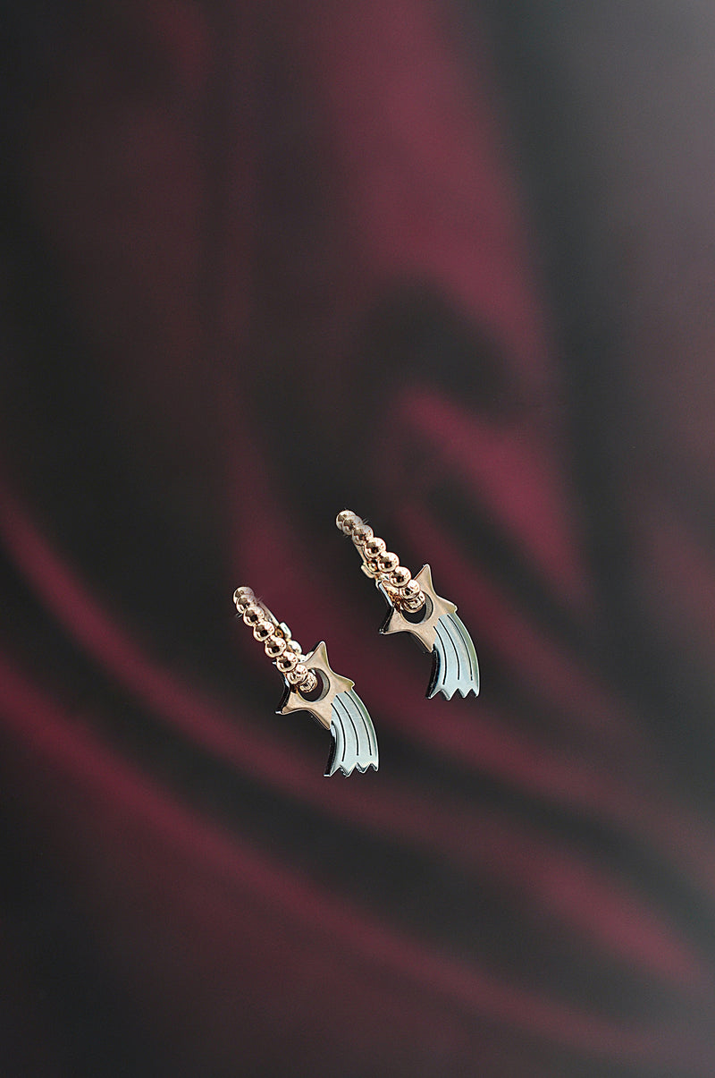 SHOOTING STAR mini dot hoops / SHOOTING STAR mini dot ringovi