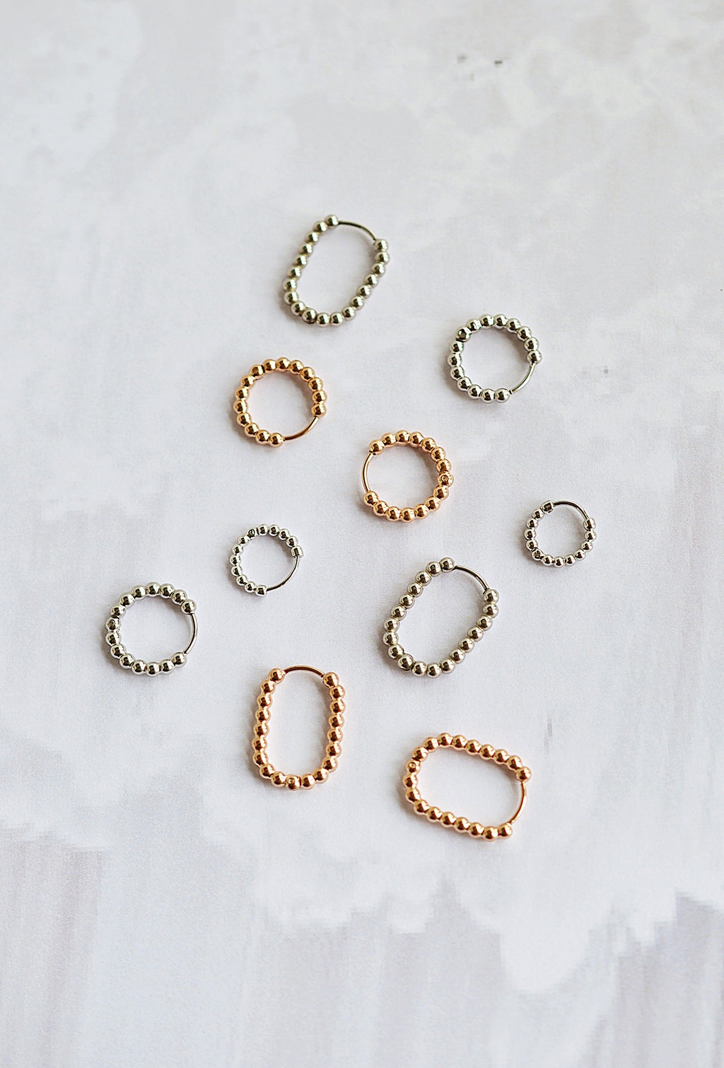 SNOW DROPS oval hoops / SNOW DROPS ovalni ringovi