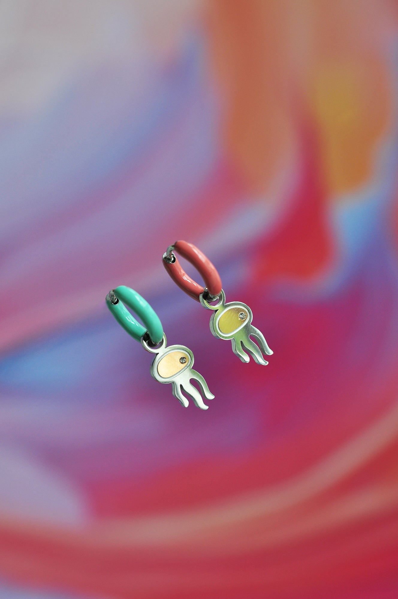 JELLY BABY color mini hoops / JELLY BABY mini ring u boji