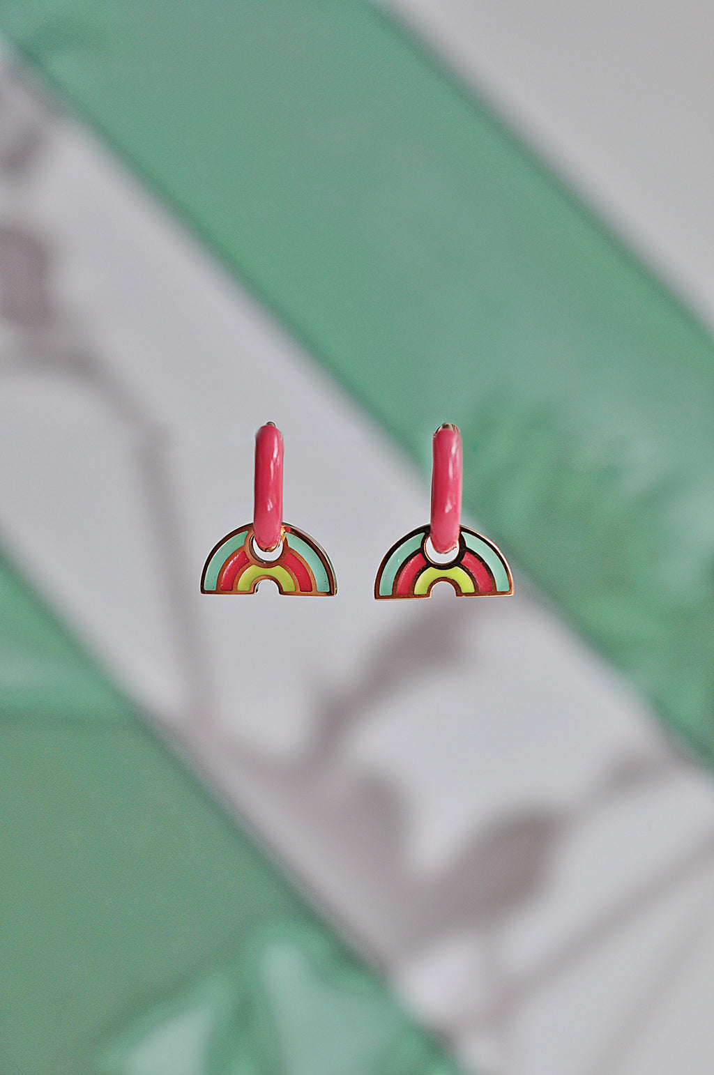 RAINBOW SANGRIA pink mini hoops / RAINBOW SANGRIA rozi mini ringovi