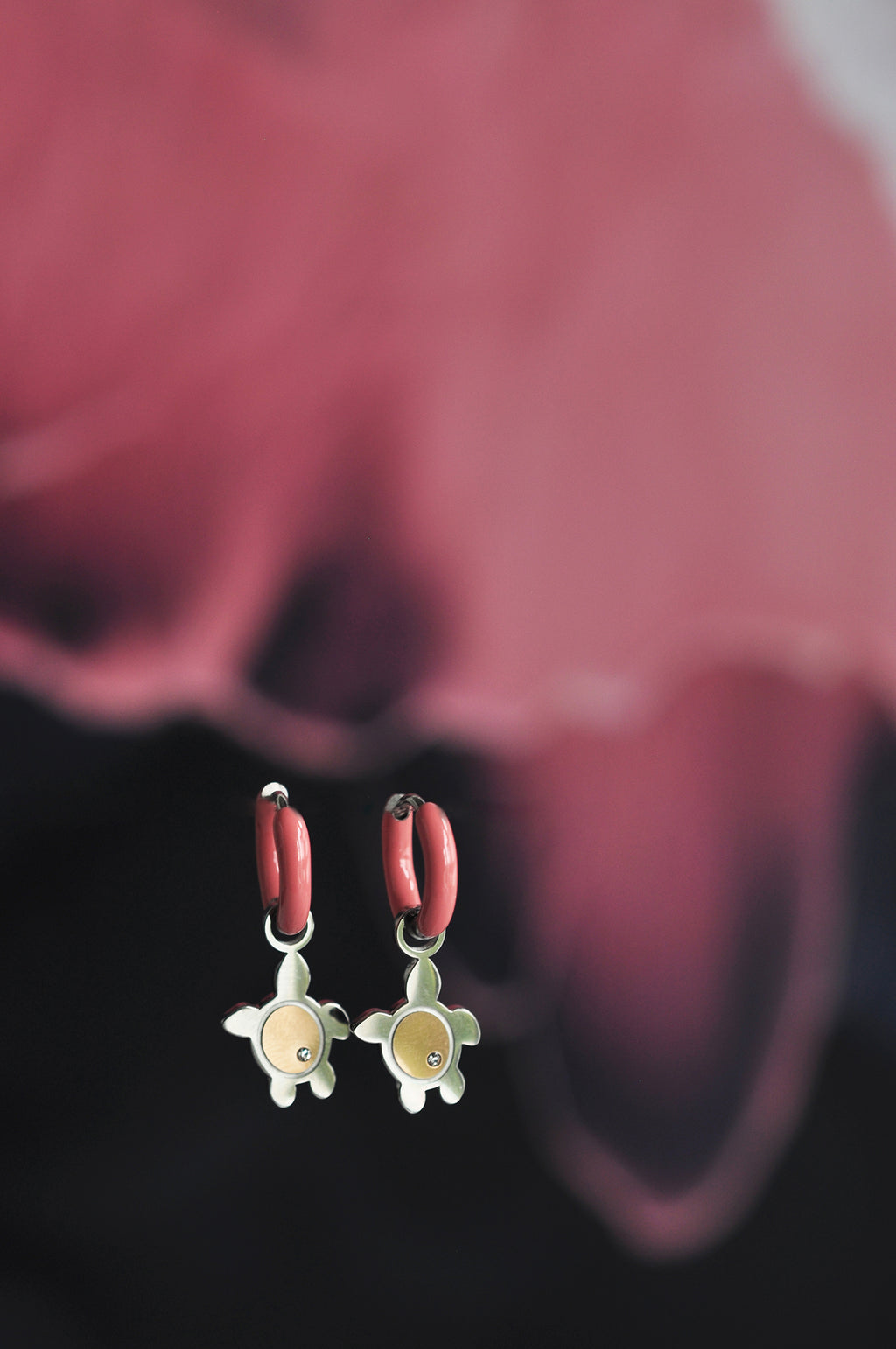 TURTLE color mini hoops / TURTLE mini ring u boji