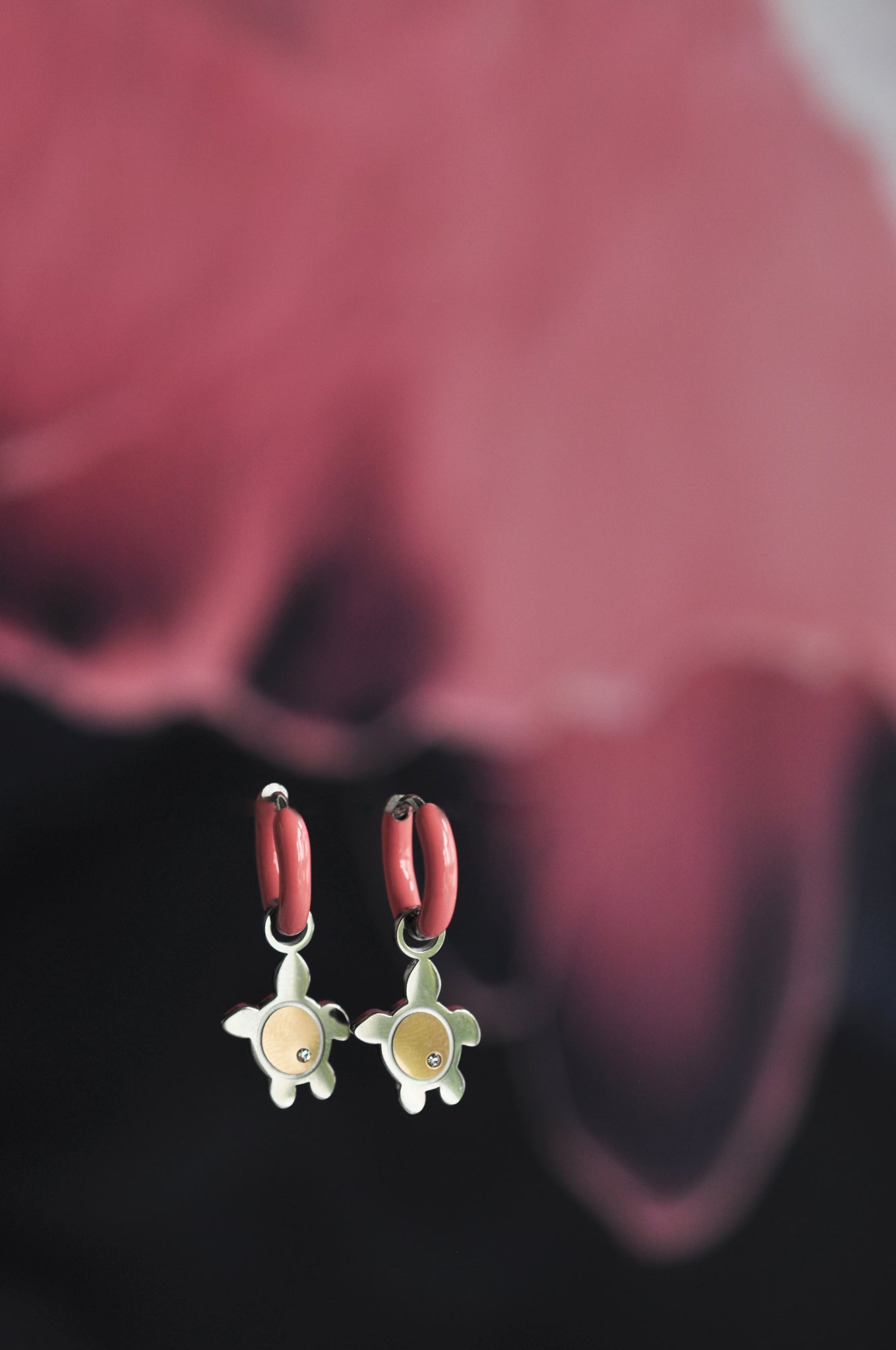 TURTLE color mini hoops / TURTLE mini ring u boji