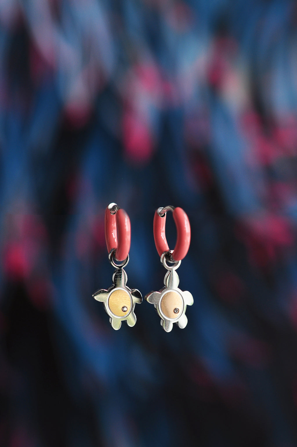TURTLE color mini hoops / TURTLE mini ring u boji