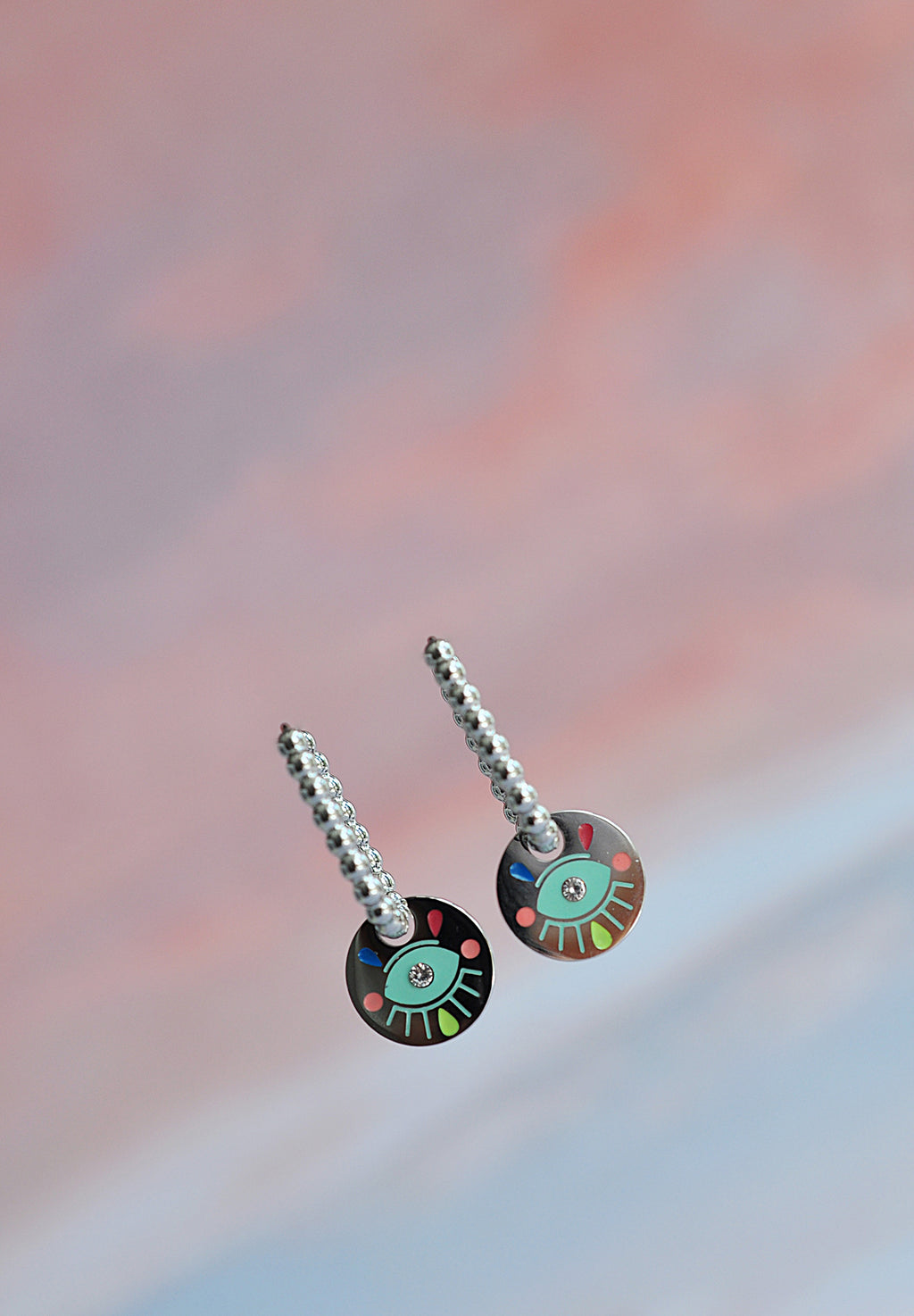 PINA COLADA oval drop hoops / PINA COLADA ovalni ring