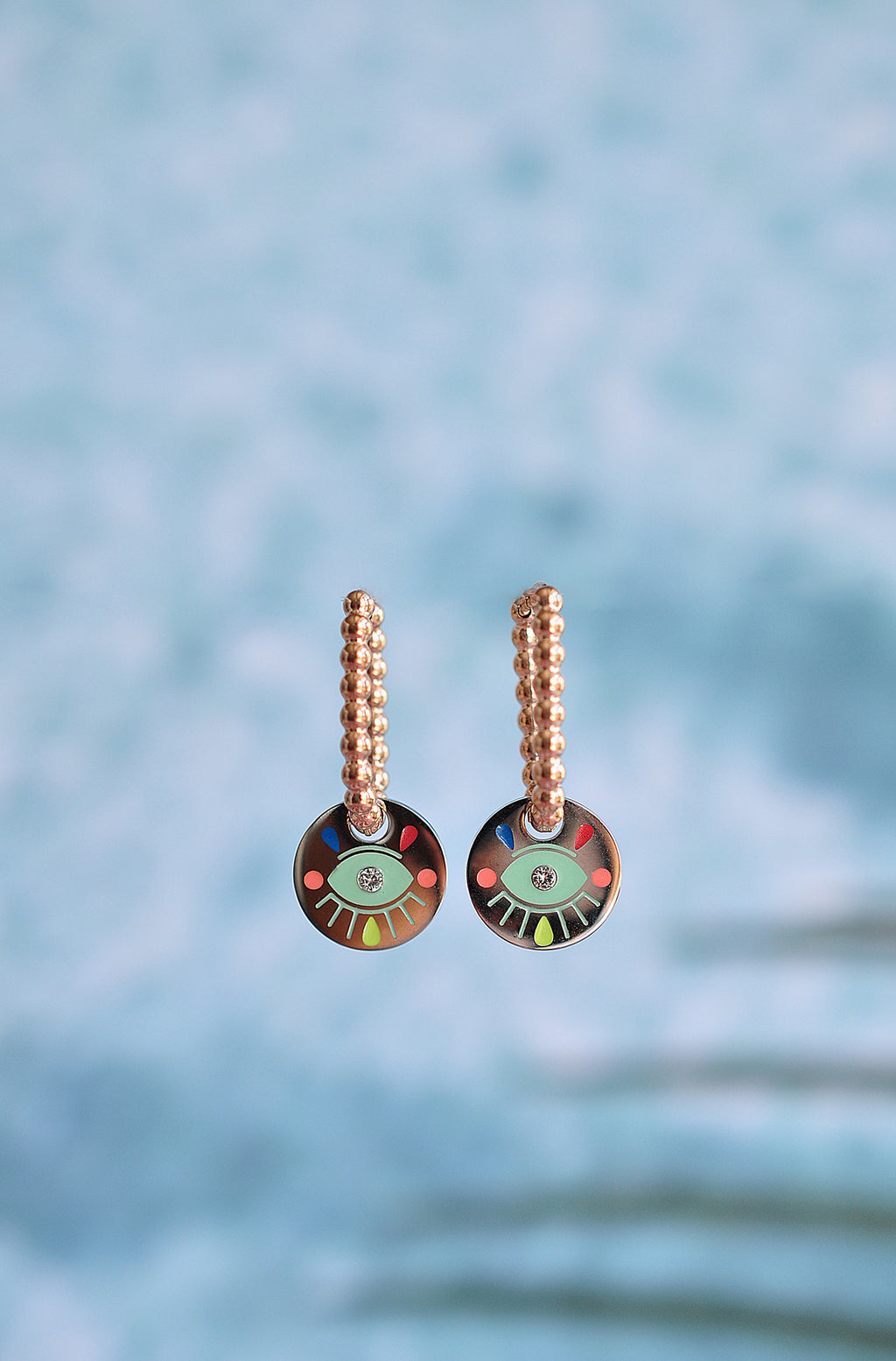 PINA COLADA oval drop hoops / PINA COLADA ovalni ring