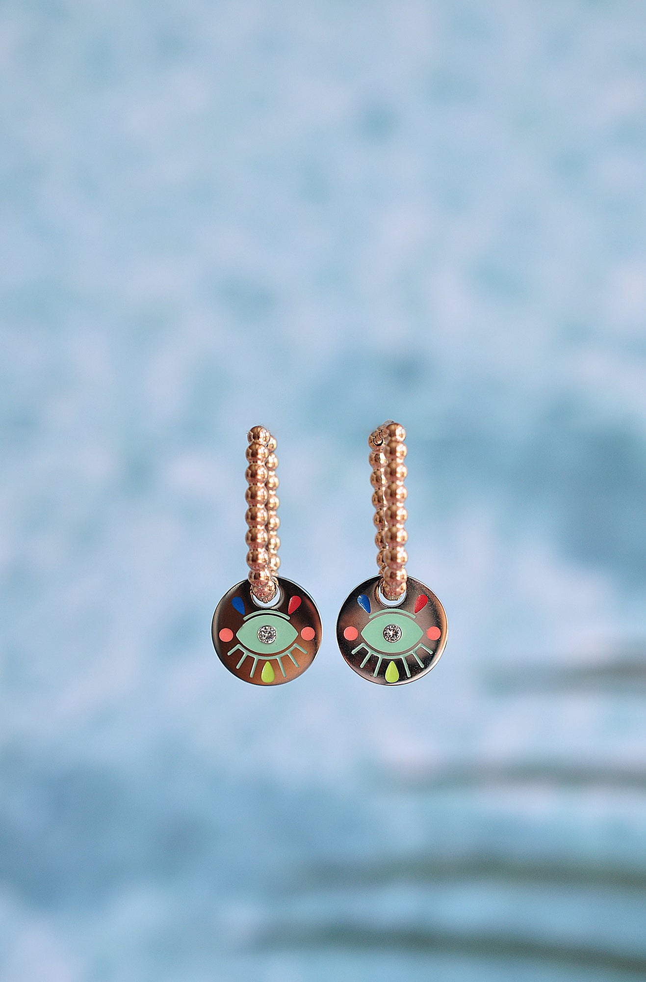 PINA COLADA oval drop hoops / PINA COLADA ovalni ring