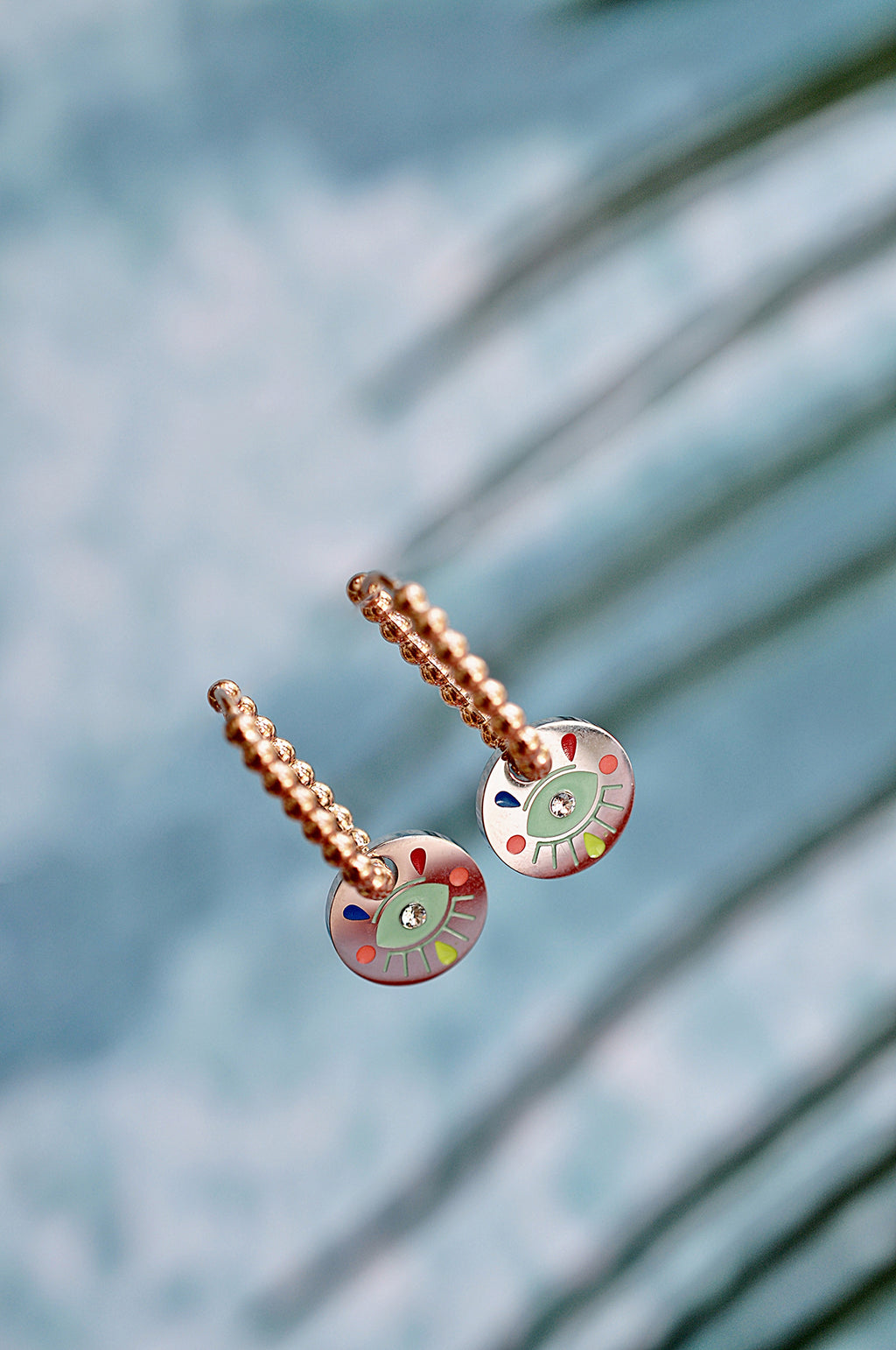 PINA COLADA oval drop hoops / PINA COLADA ovalni ring