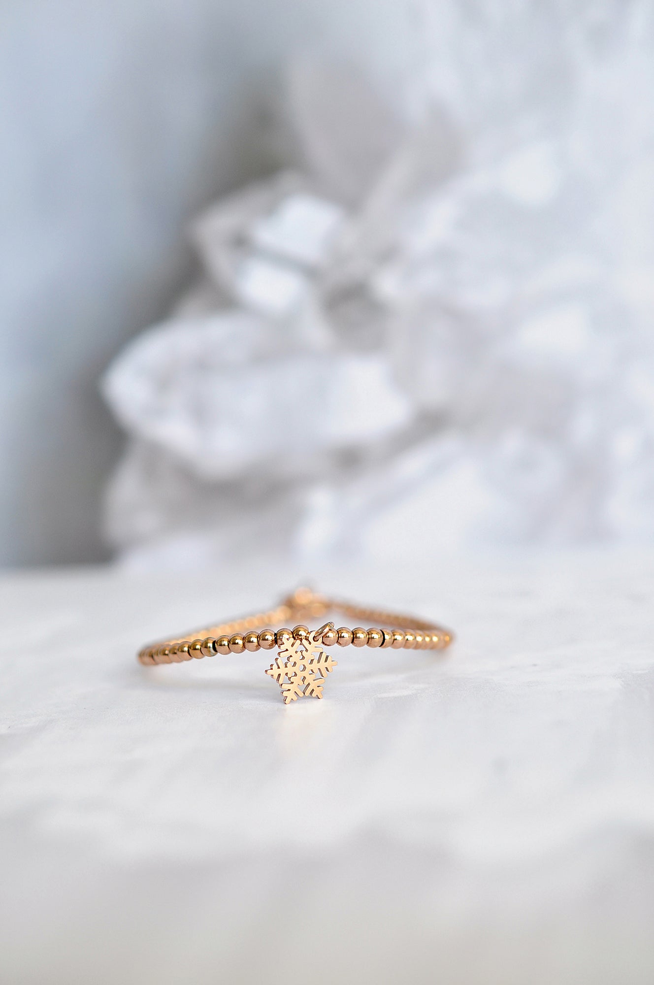 SNOWFLAKE beads bracelet / SNOWFLAKE točkasta narukvica