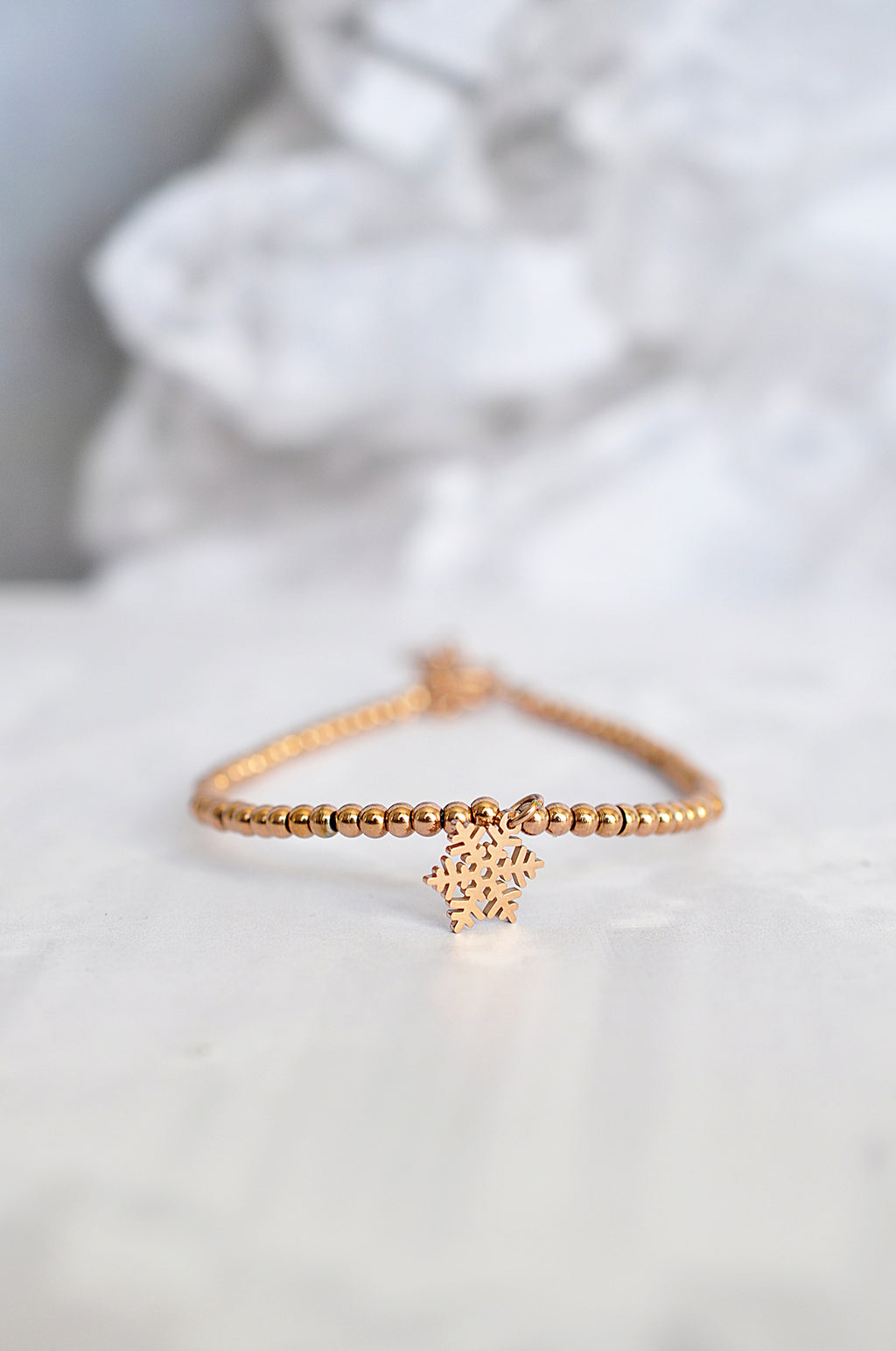 SNOWFLAKE beads bracelet / SNOWFLAKE točkasta narukvica