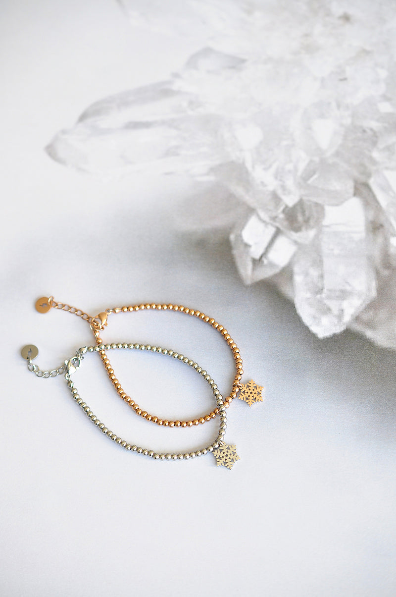 SNOWFLAKE beads bracelet / SNOWFLAKE točkasta narukvica