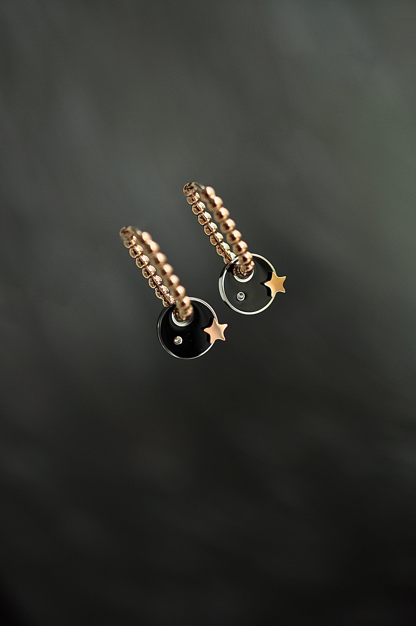 THE GREAT DARK SPOT drop hoops / THE GREAT DARK spot drop ringovi