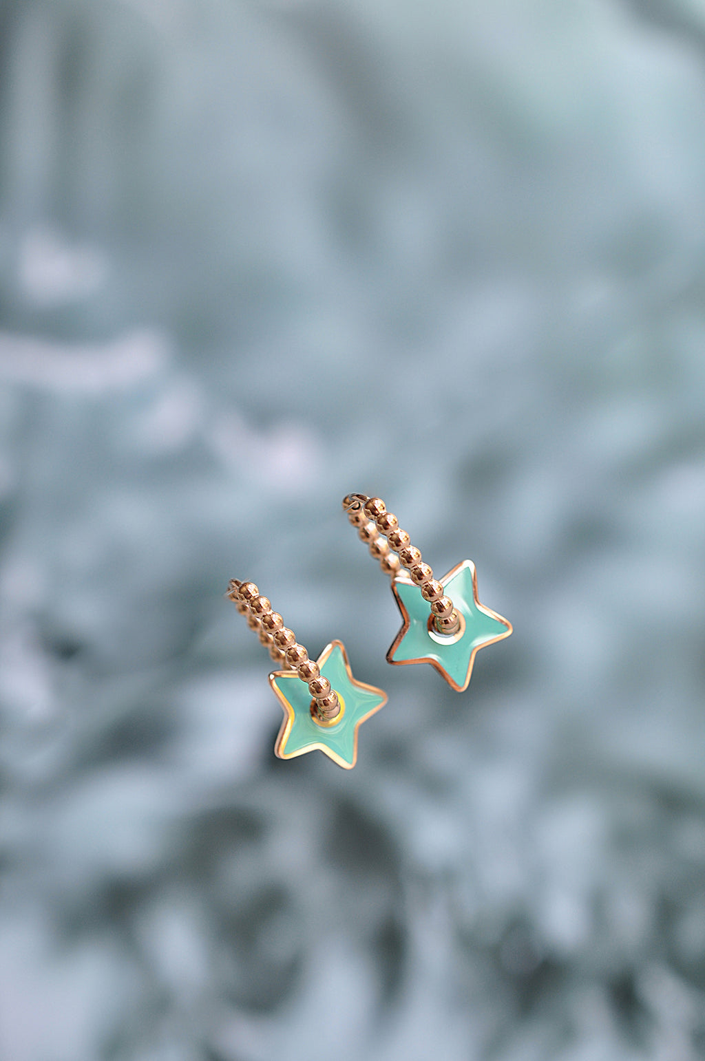 BLUE LAGOON oval drop hoops / BLUE LAGOON ovalni ringovi