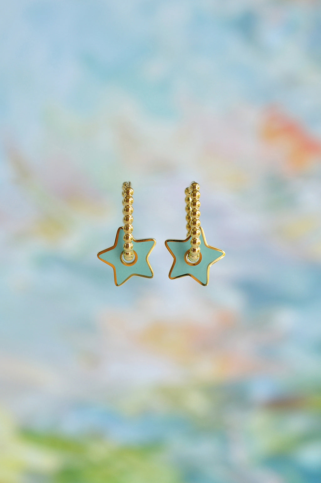 BLUE LAGOON oval drop hoops / BLUE LAGOON ovalni ringovi