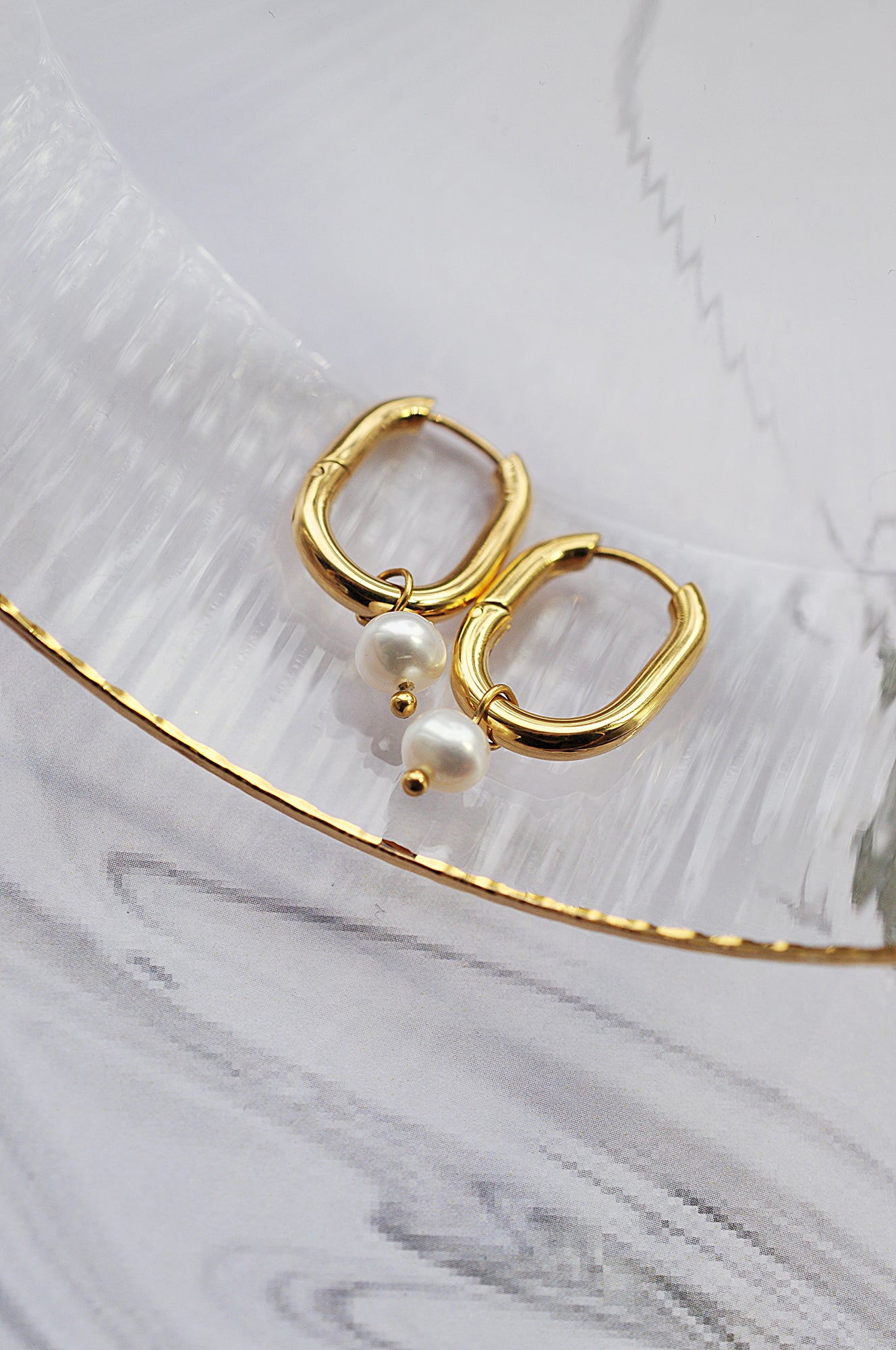 OVAL PEARL Creolen / OVALNI RINGOVI Biser 