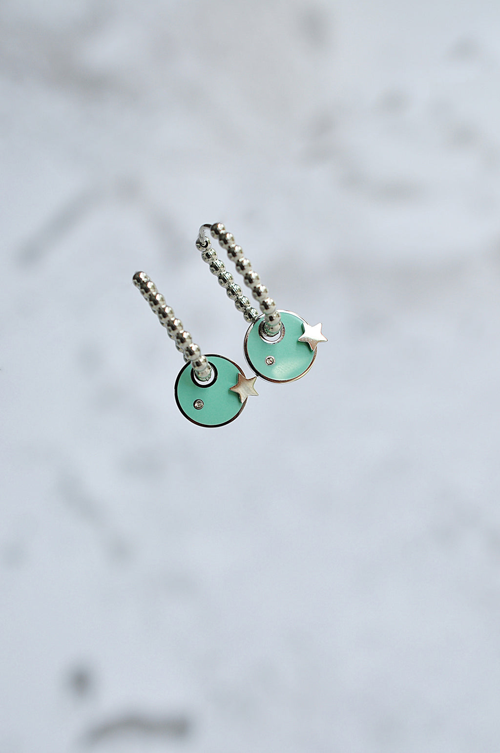 BLUE HAWAIIAN oval drop hoops / BLUE HAWAIIAN ovalni ringovi