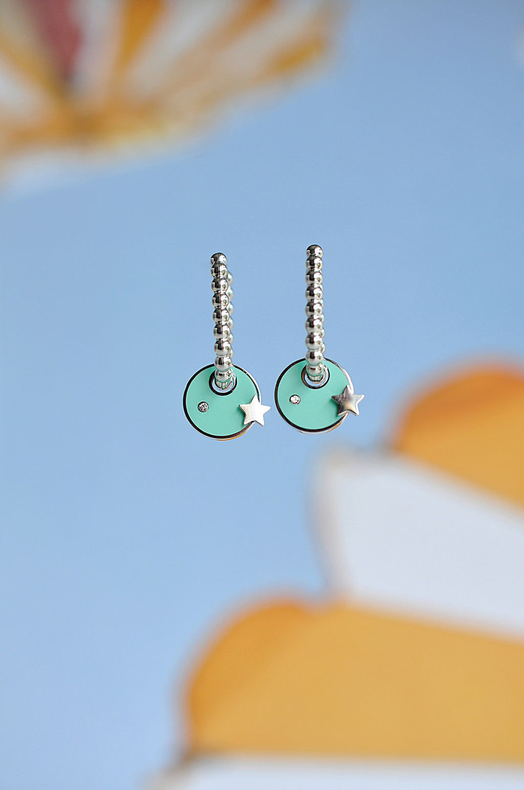 BLUE HAWAIIAN oval drop hoops / BLUE HAWAIIAN ovalni ringovi