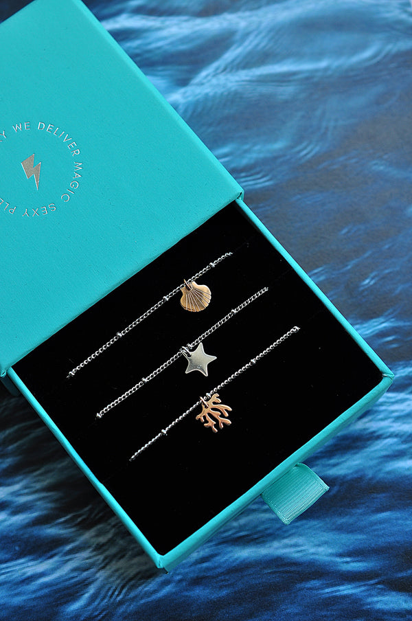 BLUE LAGOON triple necklace / BLUE LAGOON trostruka ogrlica