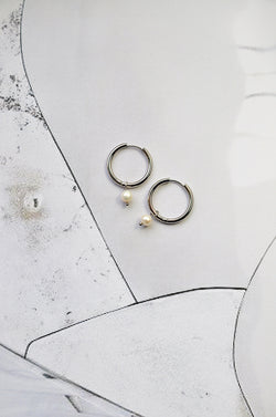 CLASSIC PEARL hoops / KLASIČNI RINGOVI biser