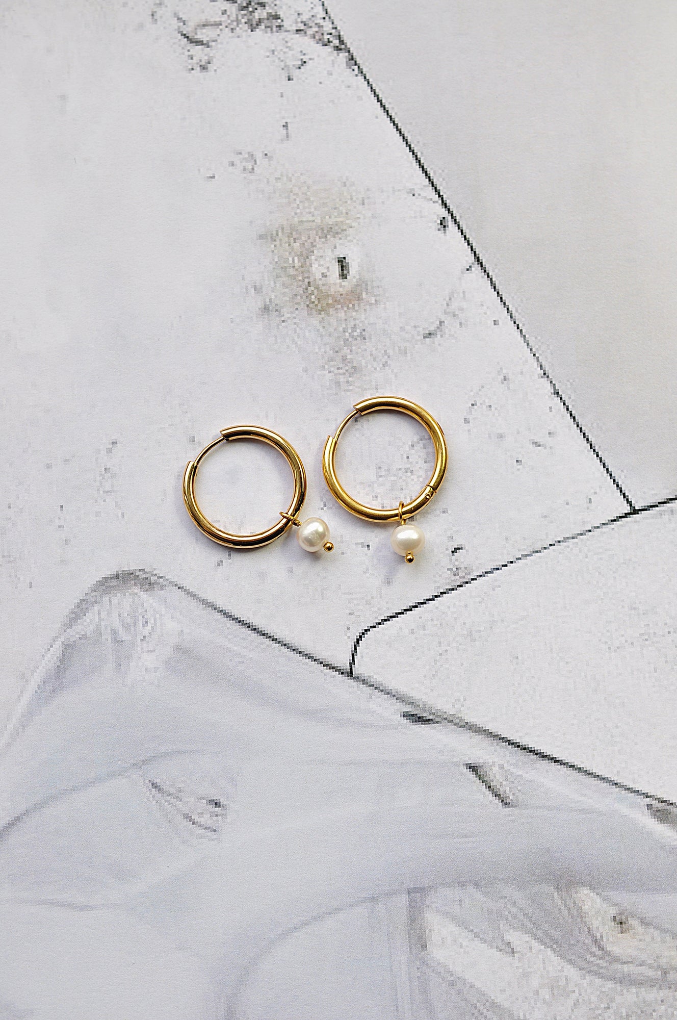 CLASSIC PEARL Creolen / KLASIČNI RINGOVI Biser 