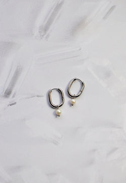 OVAL PEARL hoops / OVALNI RINGOVI biser