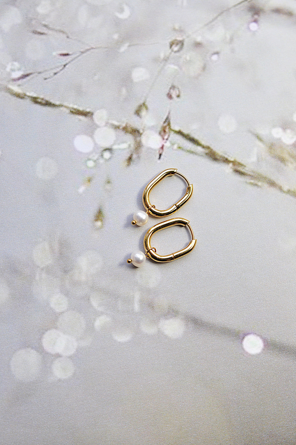 OVAL PEARL Creolen / OVALNI RINGOVI Biser 