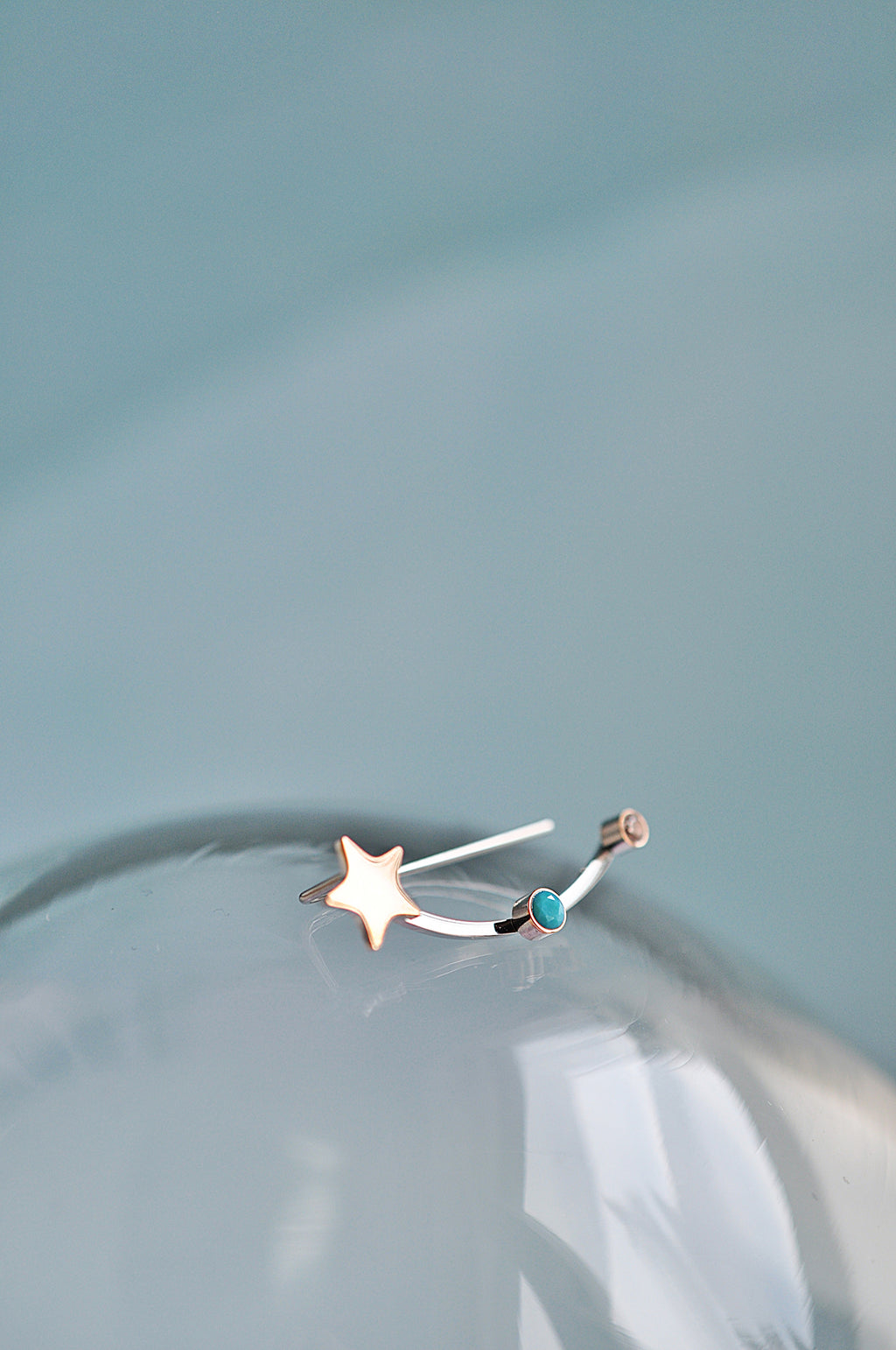 TÜRKIS ROCK magischer Ohrring