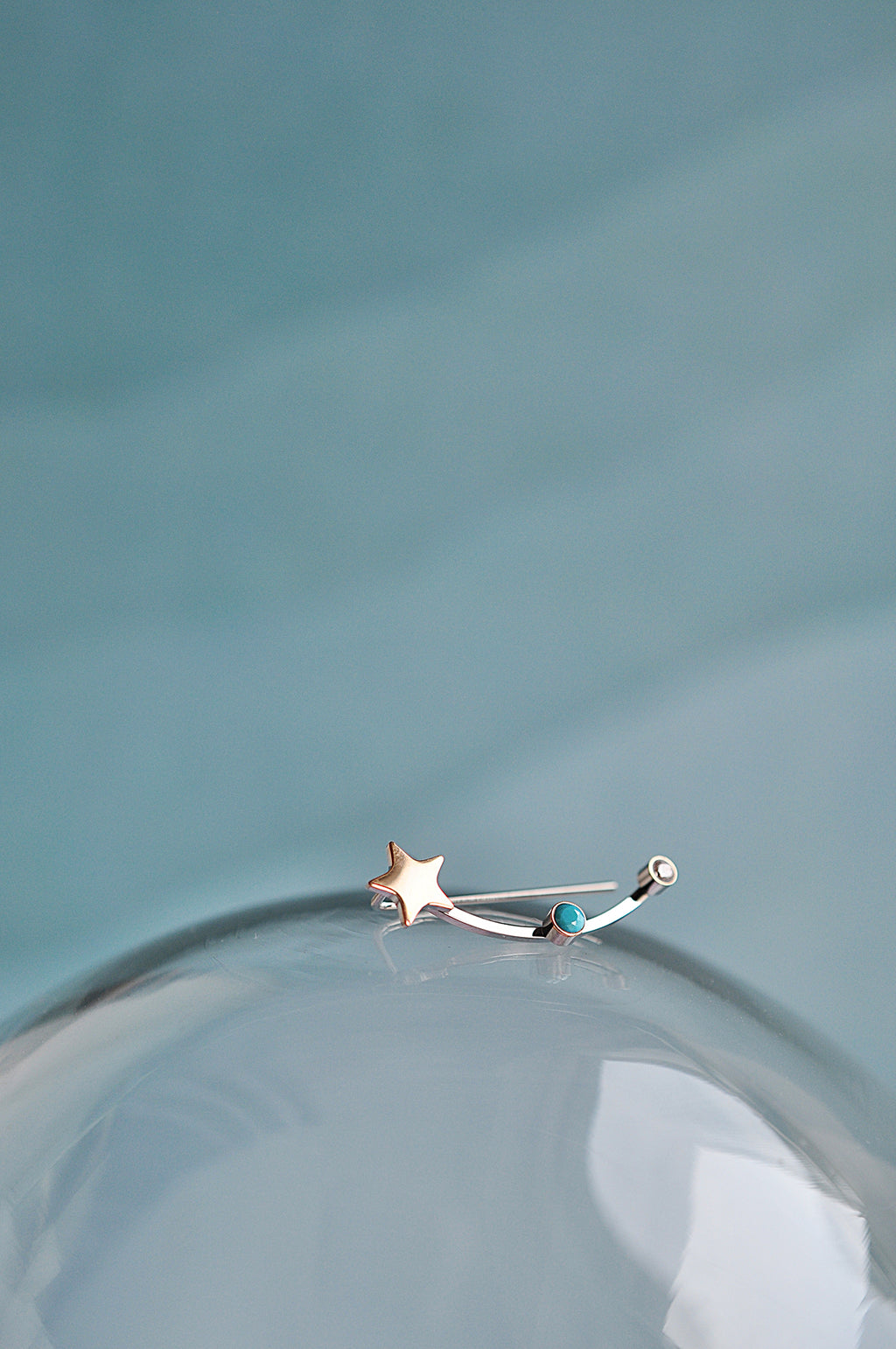 TÜRKIS ROCK magischer Ohrring