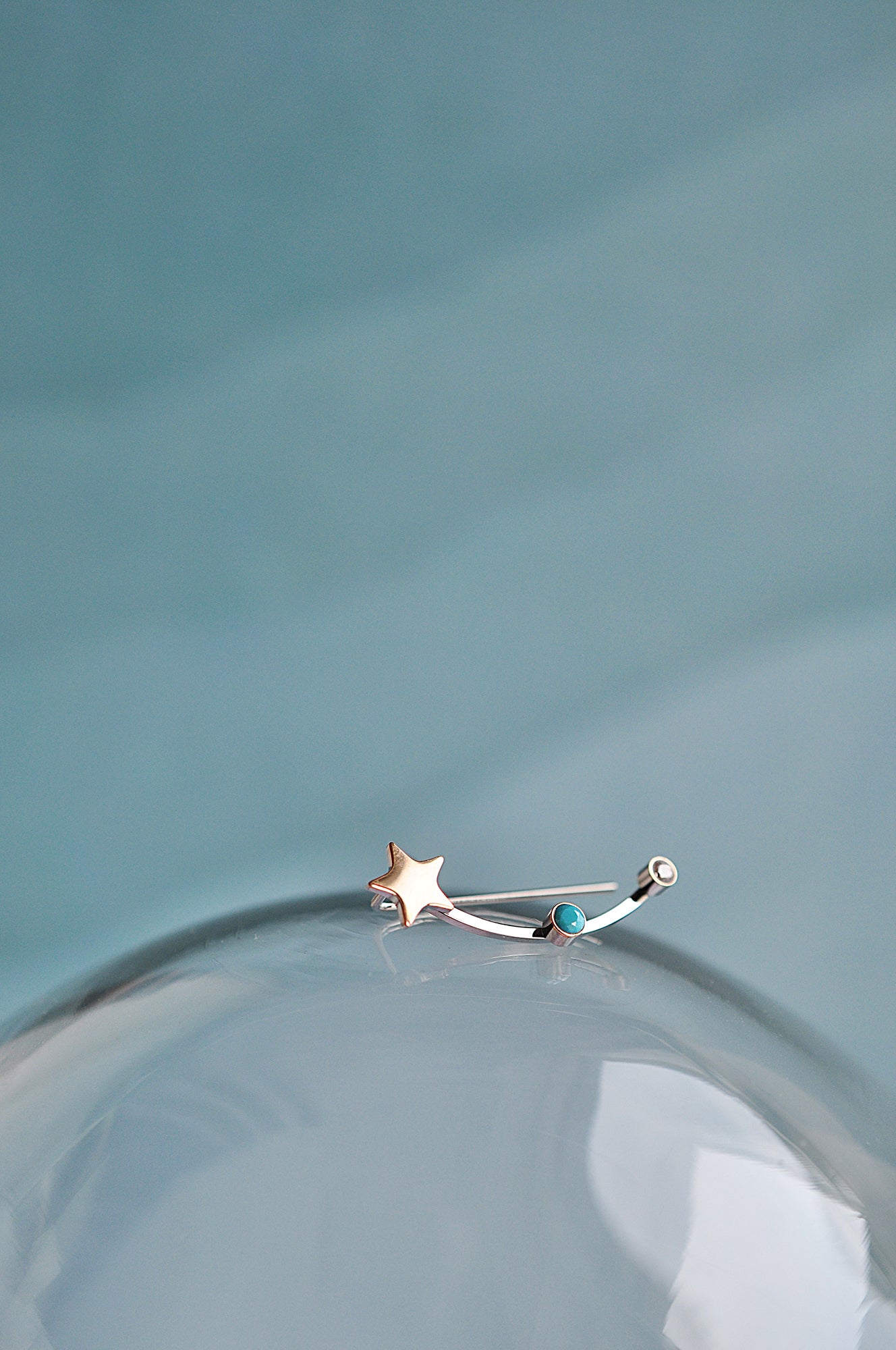 TÜRKIS ROCK magischer Ohrring