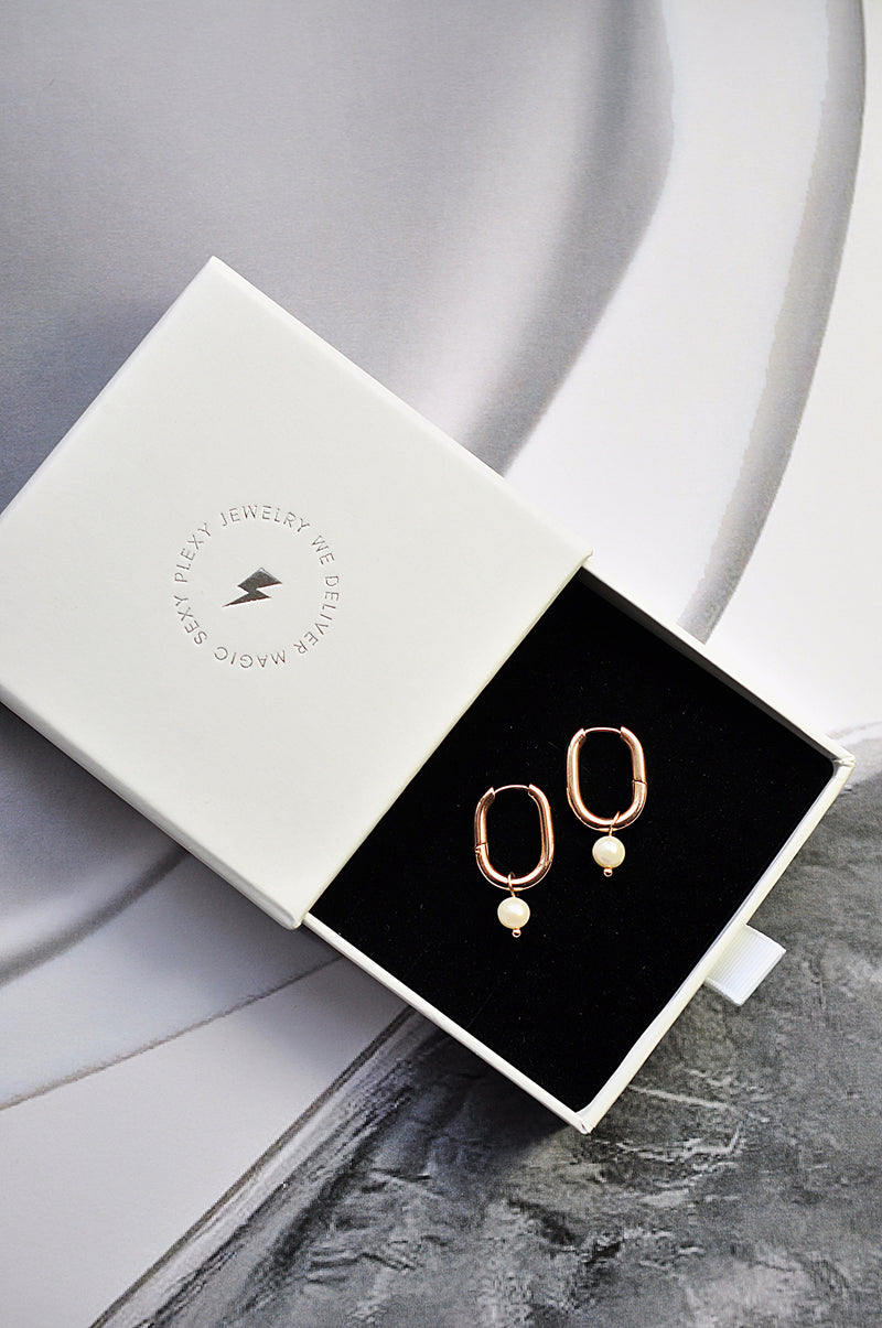 OVAL PEARL hoops / OVALNI RINGOVI biser