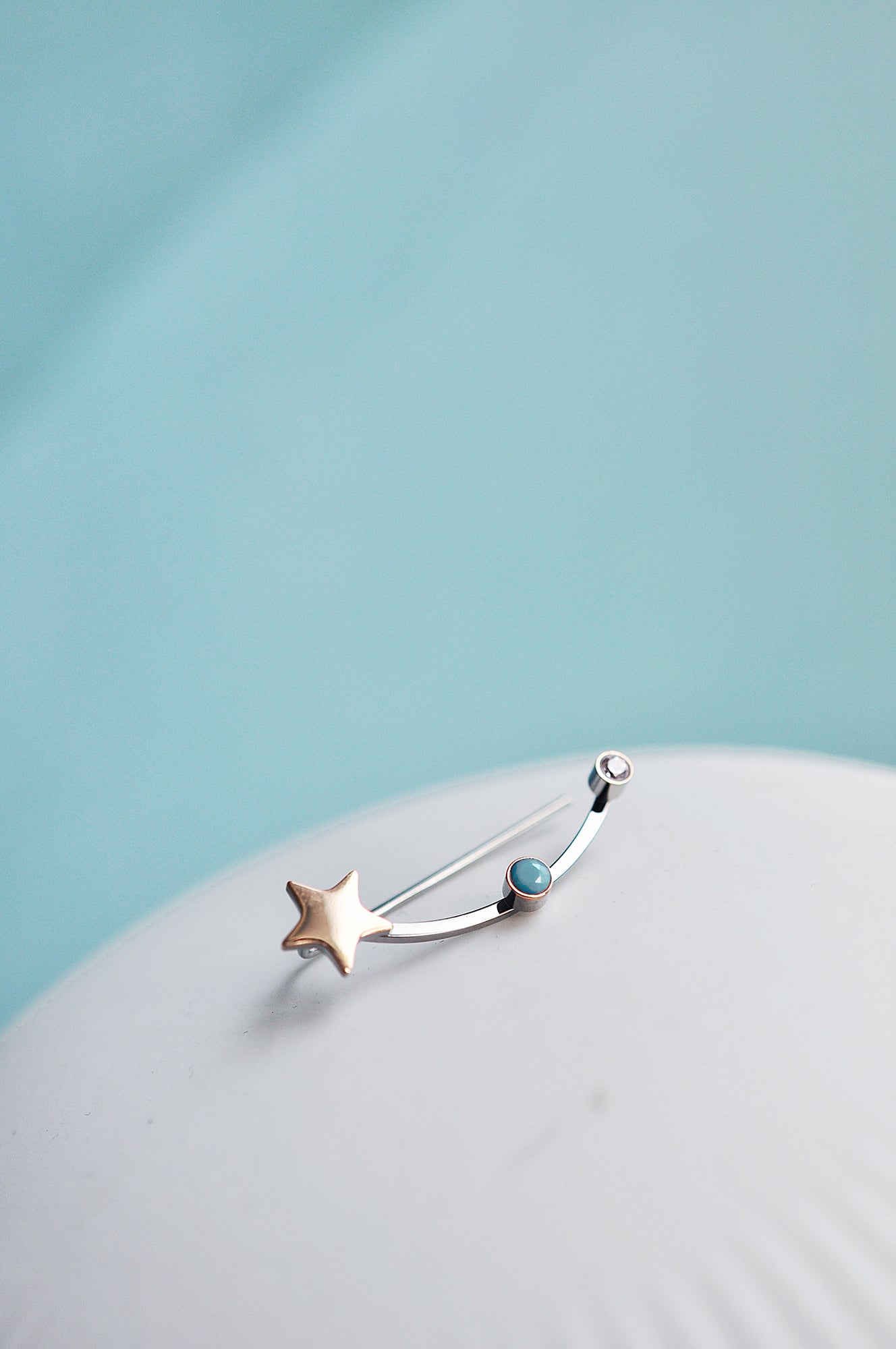 TÜRKIS ROCK magischer Ohrring