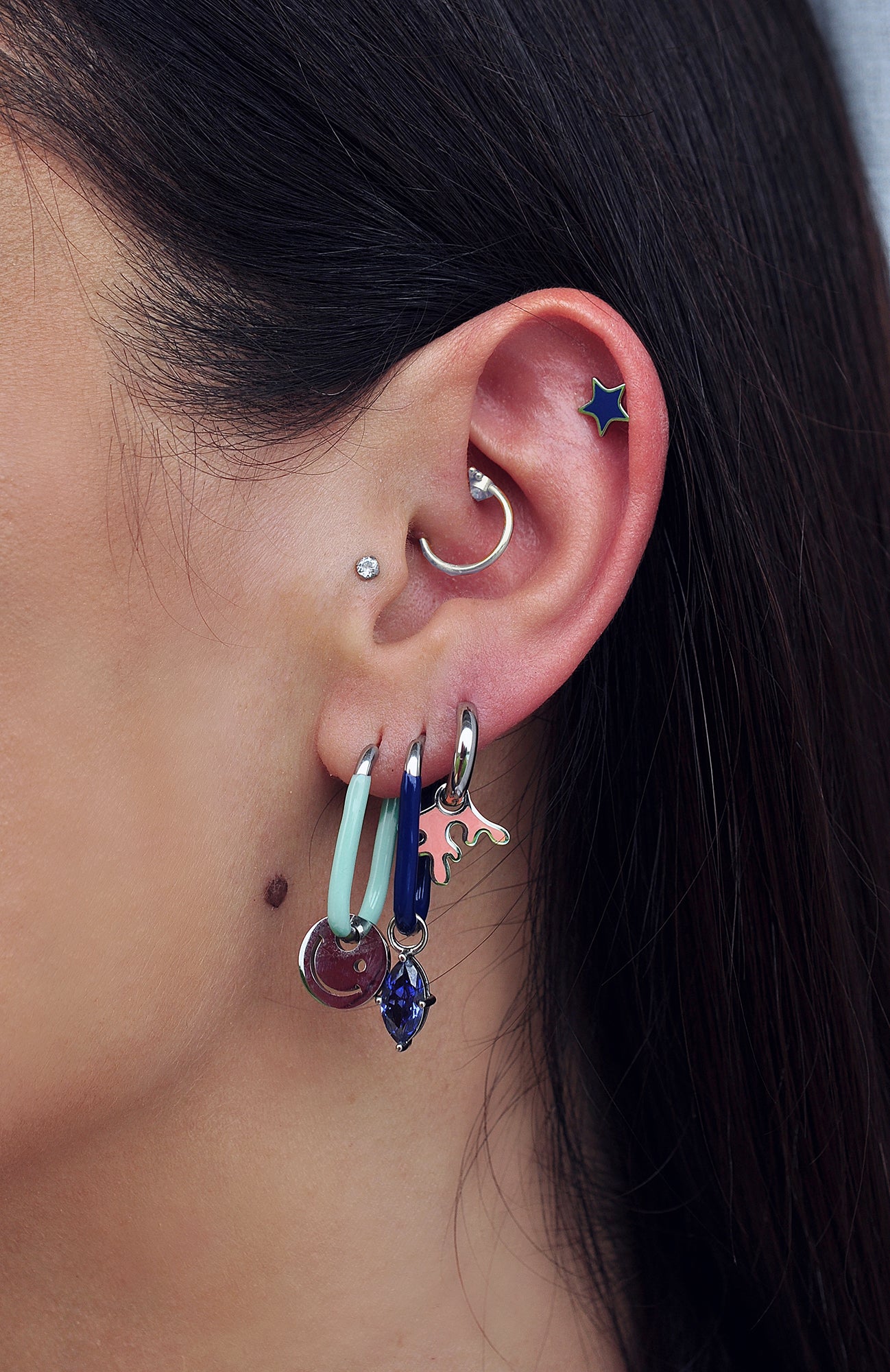 BLUE SKY tiny star earrings