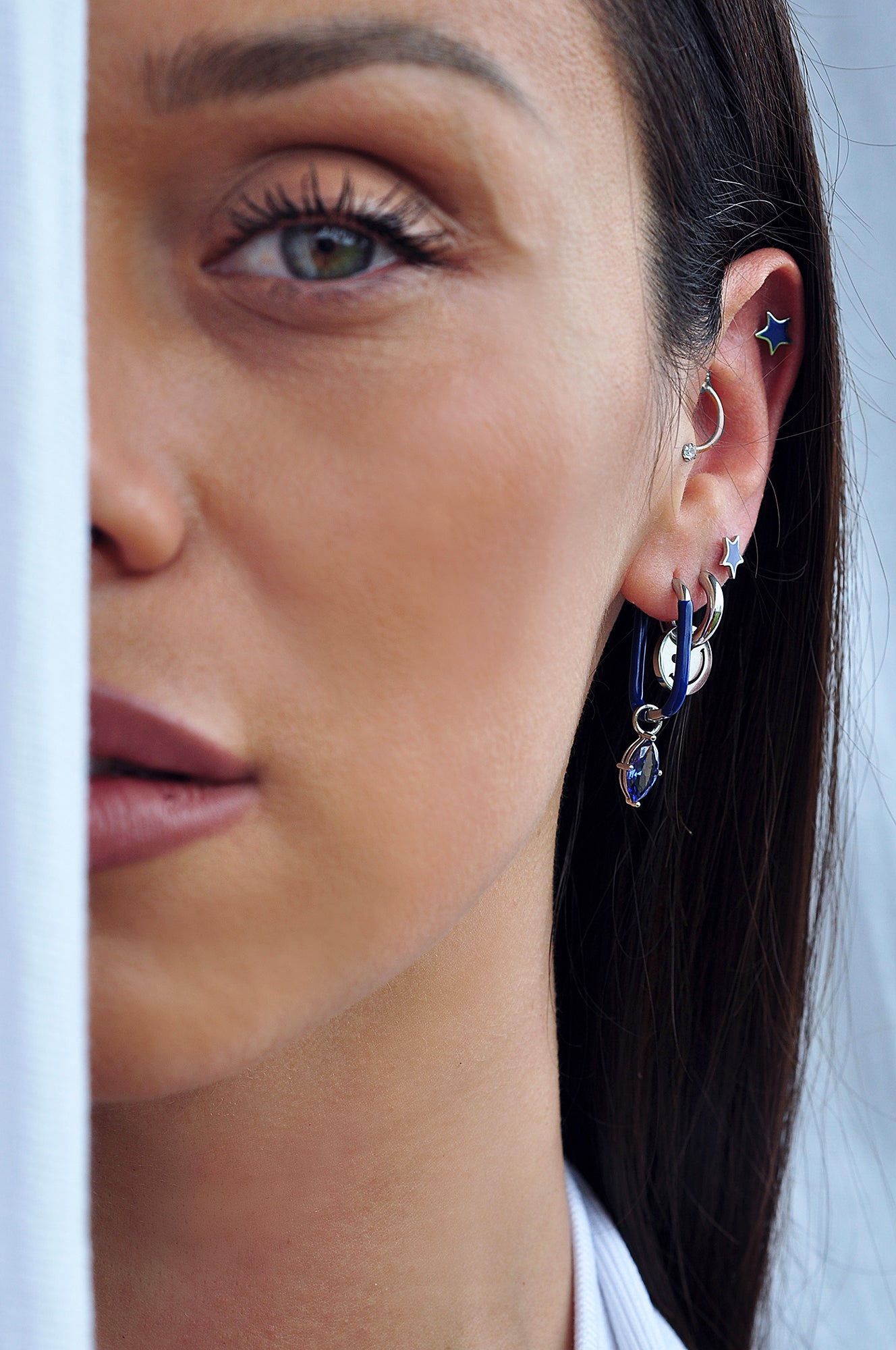 BLUE ROCK oval hoops