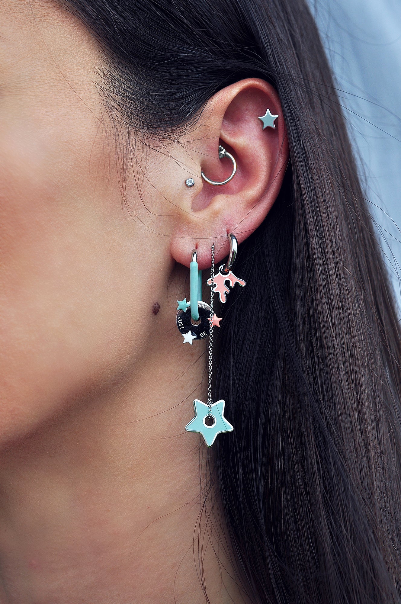 TURQUOISE WAVES stud earrings / TURQUOISE WAVES stud naušnice